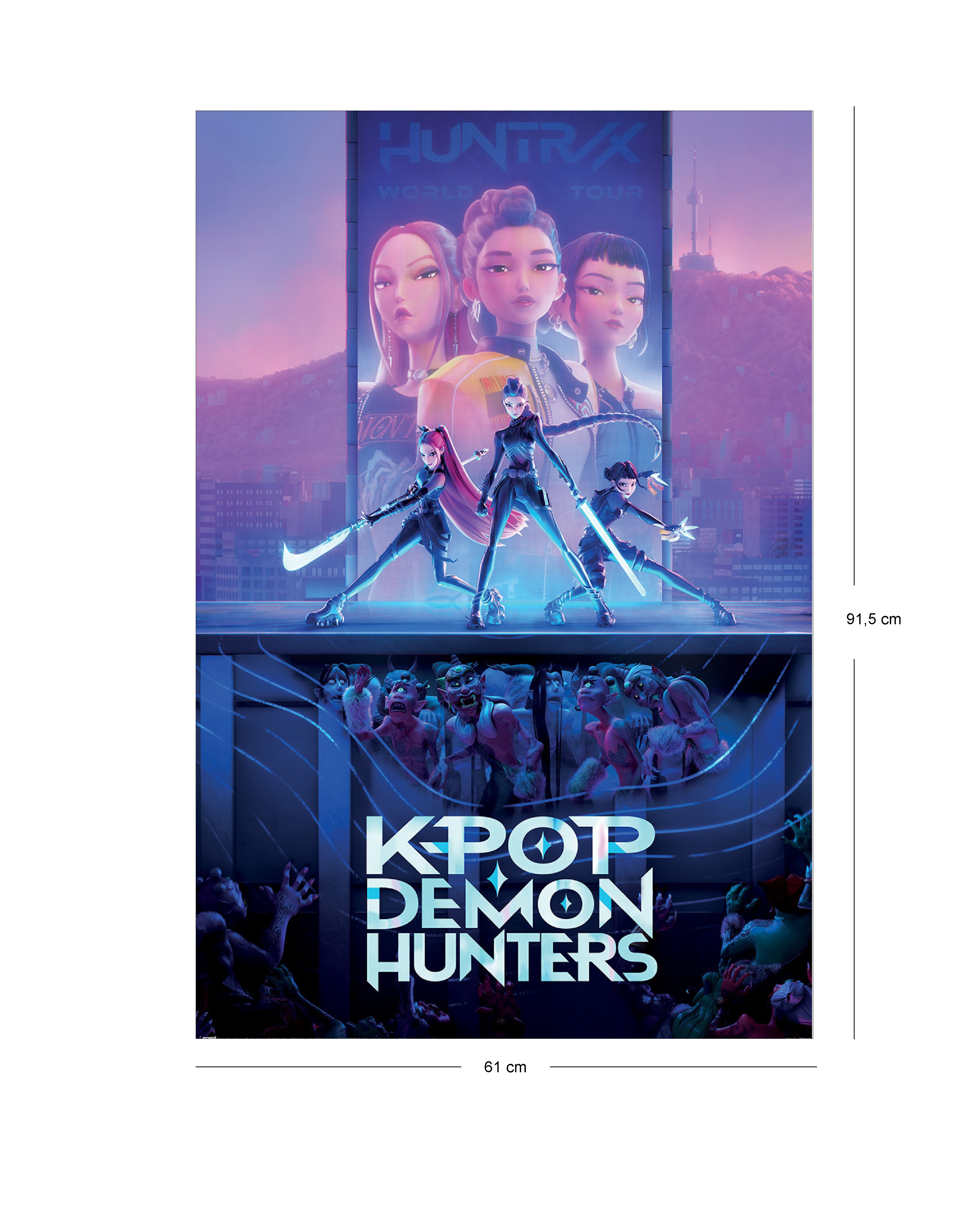 PYRAMID Poster KPop Demon Hunters Poster Rumi, Mira & Zoey 61 x 91,5 cm
