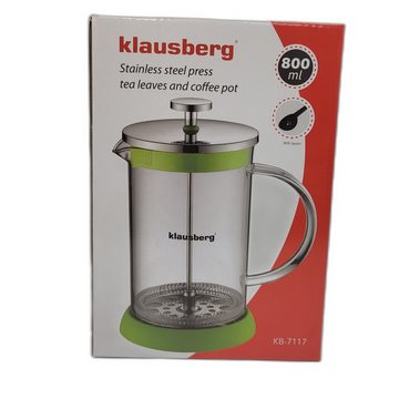 French Press Kanne Klausberg Kaffee- und Teepresse 800 ML