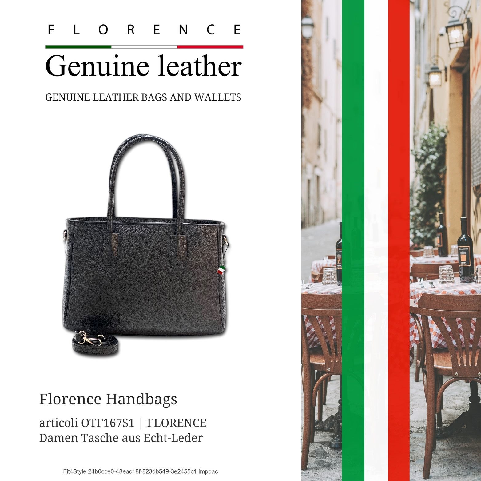 FLORENCE Schultertasche Florence Damen Schultertasche Leder (Schultertasche, Schultertasche), Damen Tasche Echtes Leder schwarz