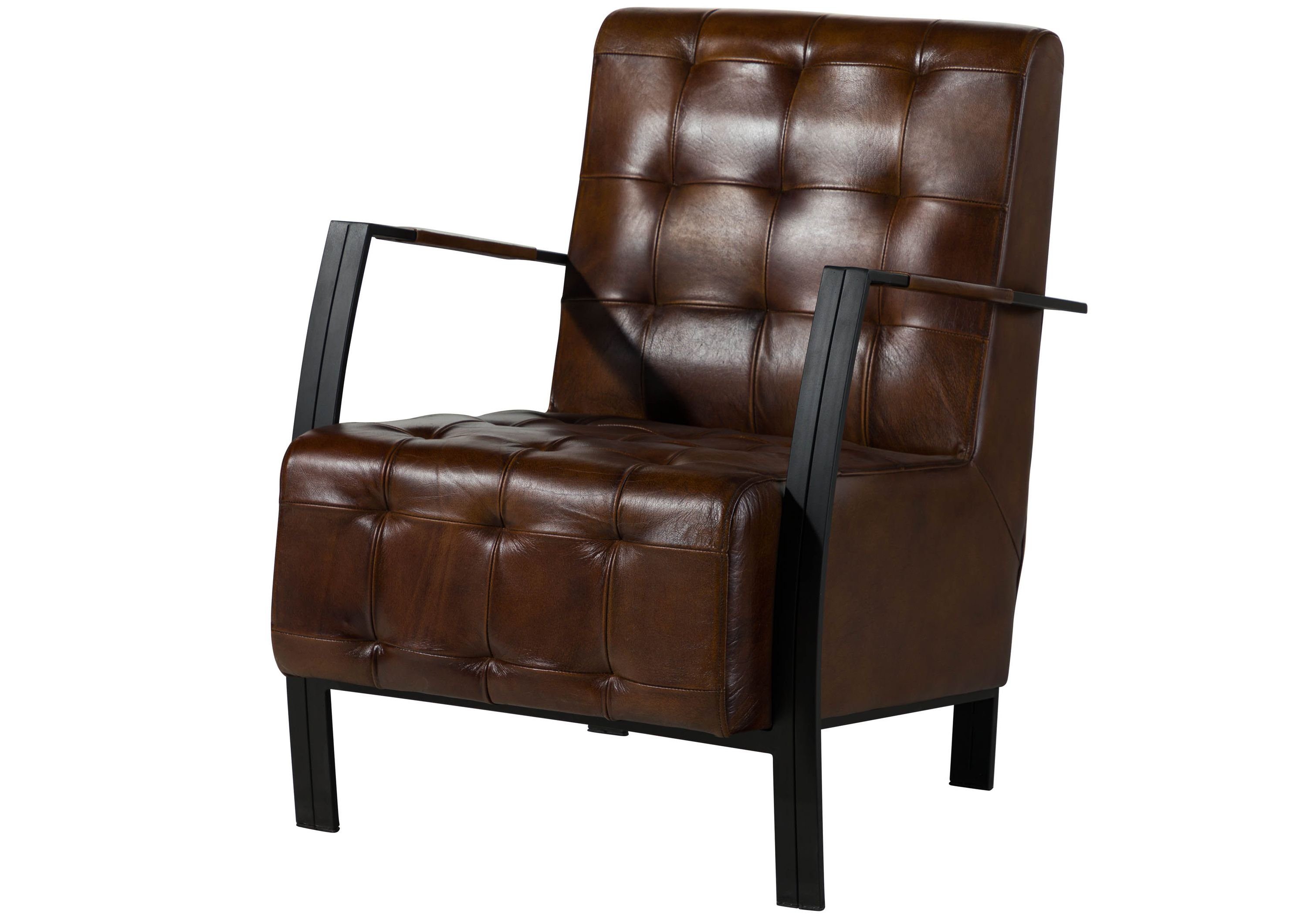 Massivmoebel24 Sessel (Sessel Echtleder 64x76x83 braun günstig online kaufen