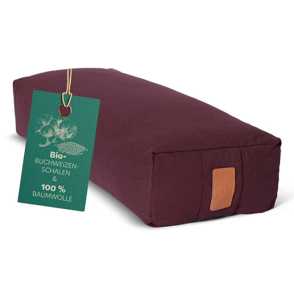#DoYourYoga Yogakissen Yoga Bolster Paravati, gefüllt mit Bio-Buchweizenschalen,Yogakissen 67x22x13cm