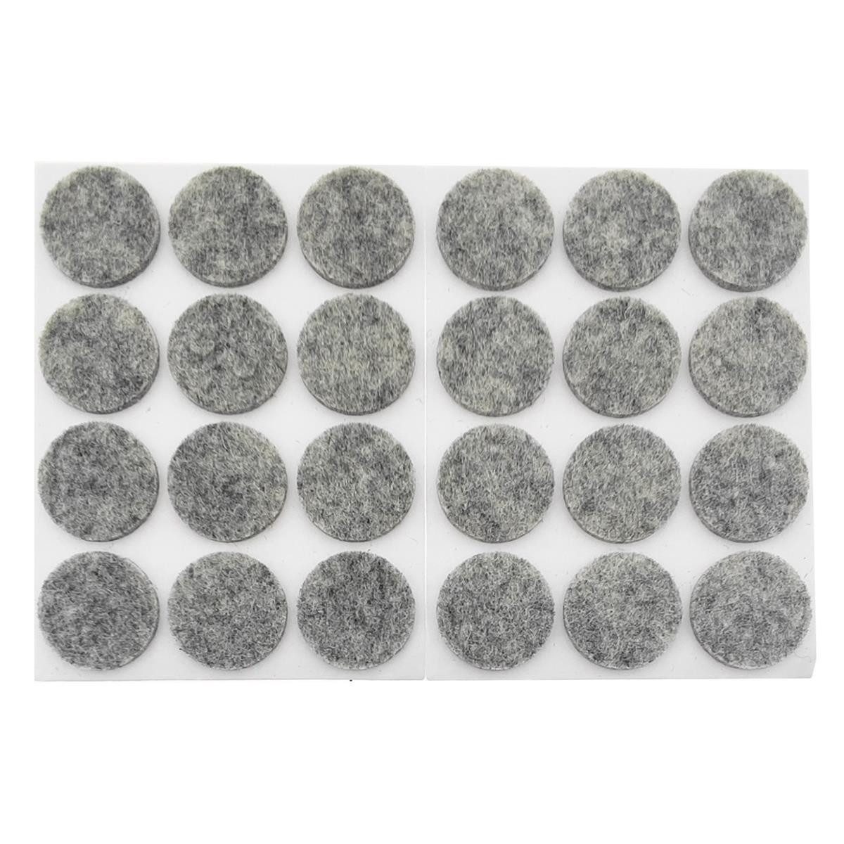 HundB Filzgleiter 24 Filzgleiter grau, Ø 25 mm, rund, (Set, 24 St), Bodenschutz Stuhlgleiter Laminatschutz Parkettschutz