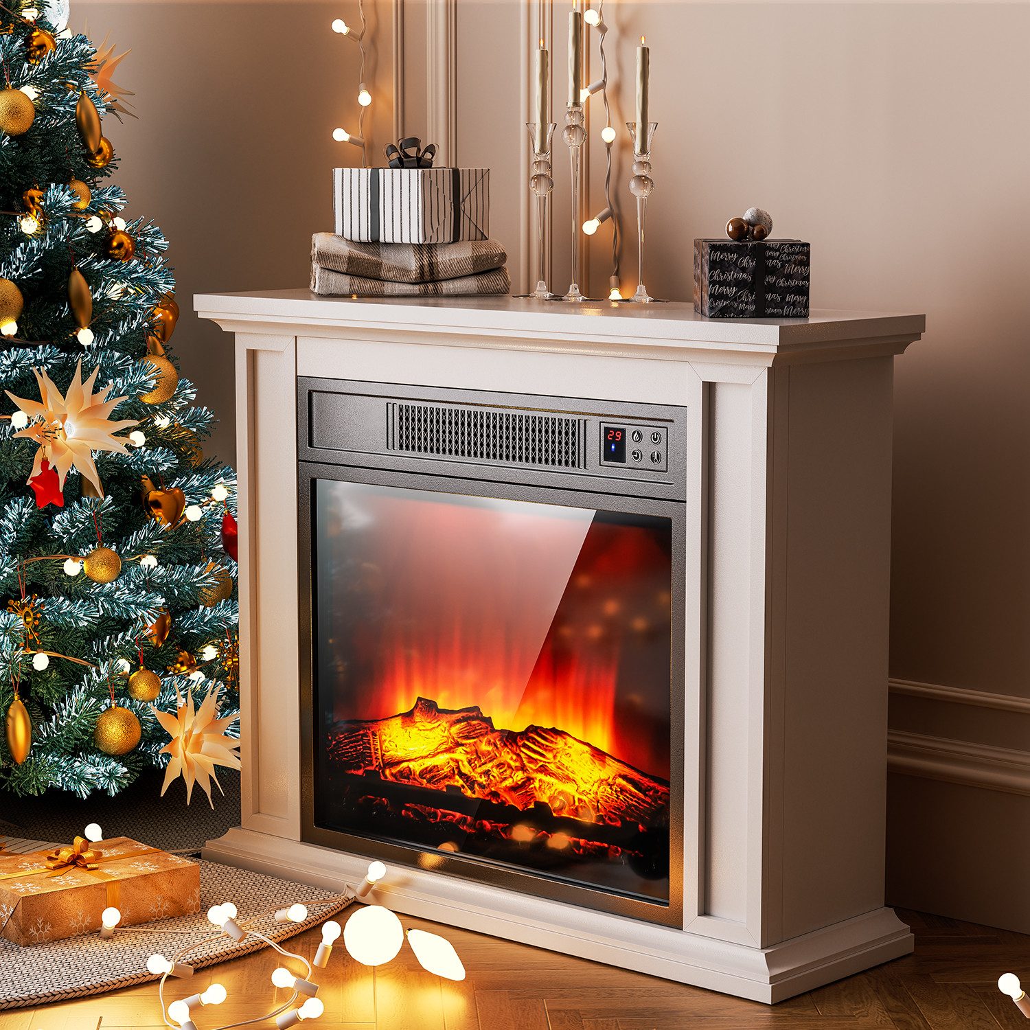 oyajia Elektrokamin elektrischer Kamin mit Heizfunktion günstig online kaufen