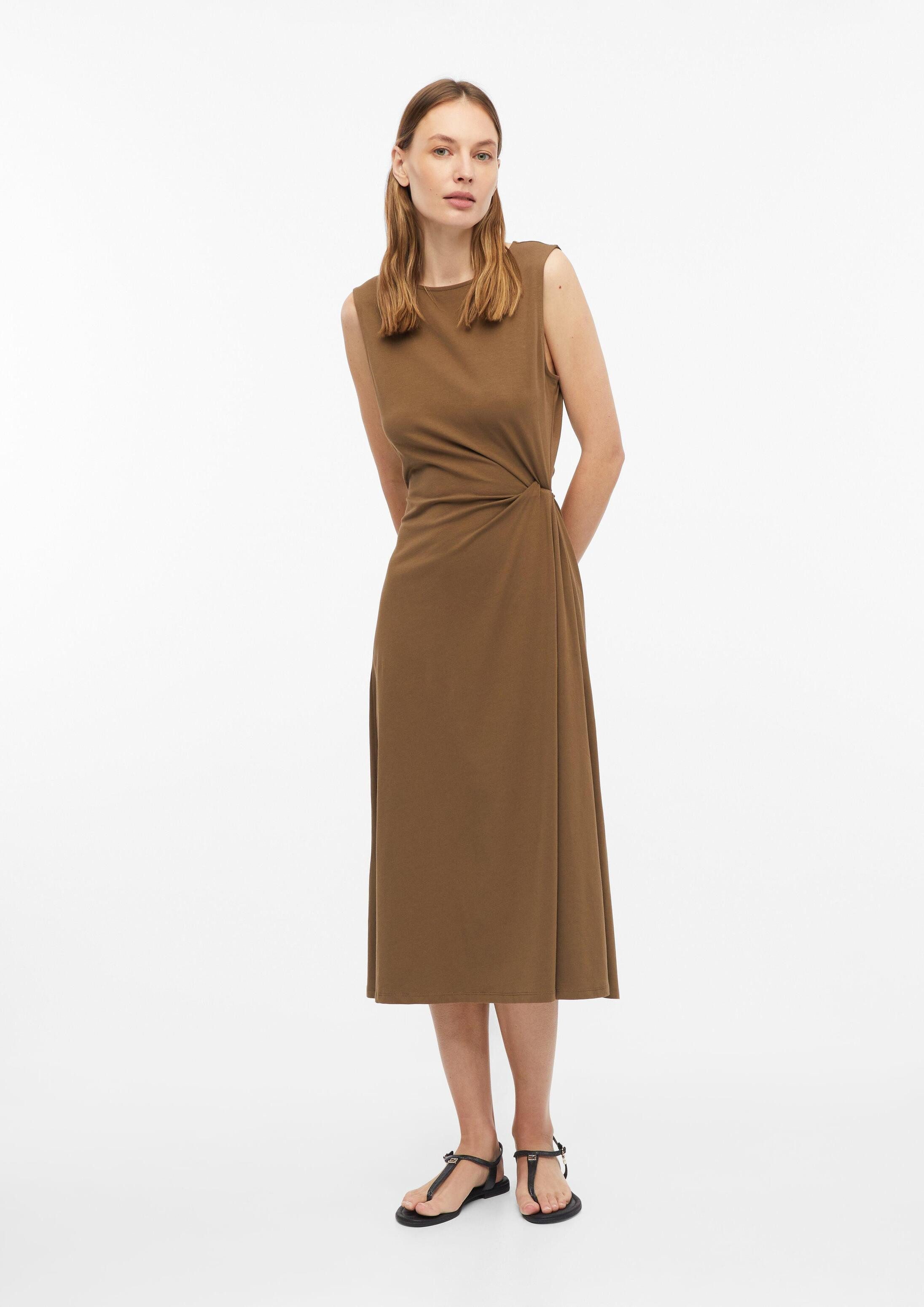 s.Oliver Midikleid Kleid Jersey-Kleid mit Taillendrapierung