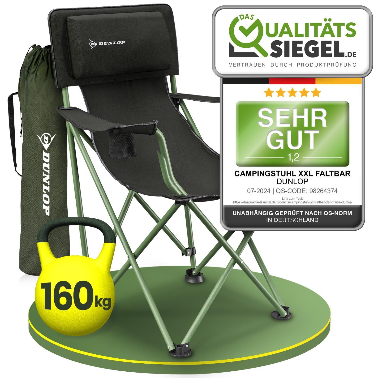 Dunlop Campingstuhl Campingstuhl Klappstuhl faltbar XXL bis 160 kg massives günstig online kaufen