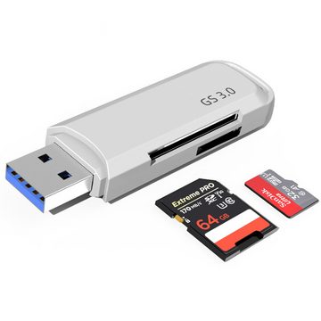 Houhence Speicherkartenleser USB 3.0 Portabler Kartenleser für SD, SDHC, SDXC, MicroSD