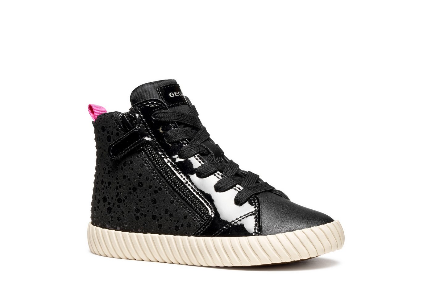 Geox J MIRROLESS GIRL Sneaker Schnürboots mit Warmfutter, Größenschablone zum Download