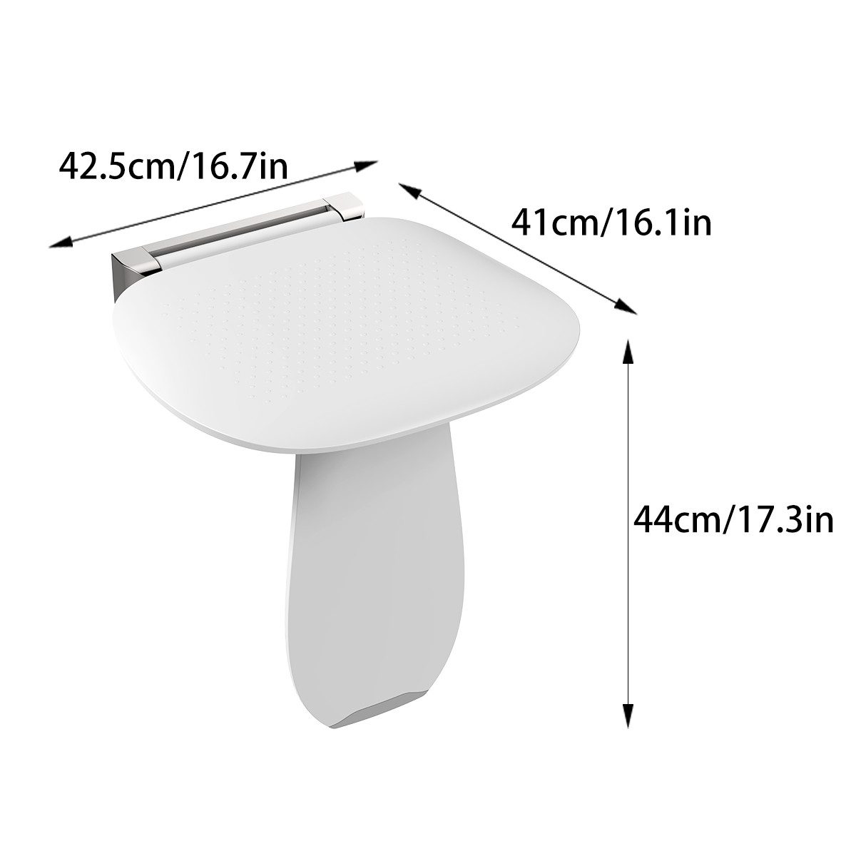 HEUFFE Duschstuhl Duschsitz Klappbar Wandmontage Duschklappsitz Klappsitz Dusche, Bis 200 kg Badestuhl, Duschhocker, Hocker, Duschstuhl für Senioren