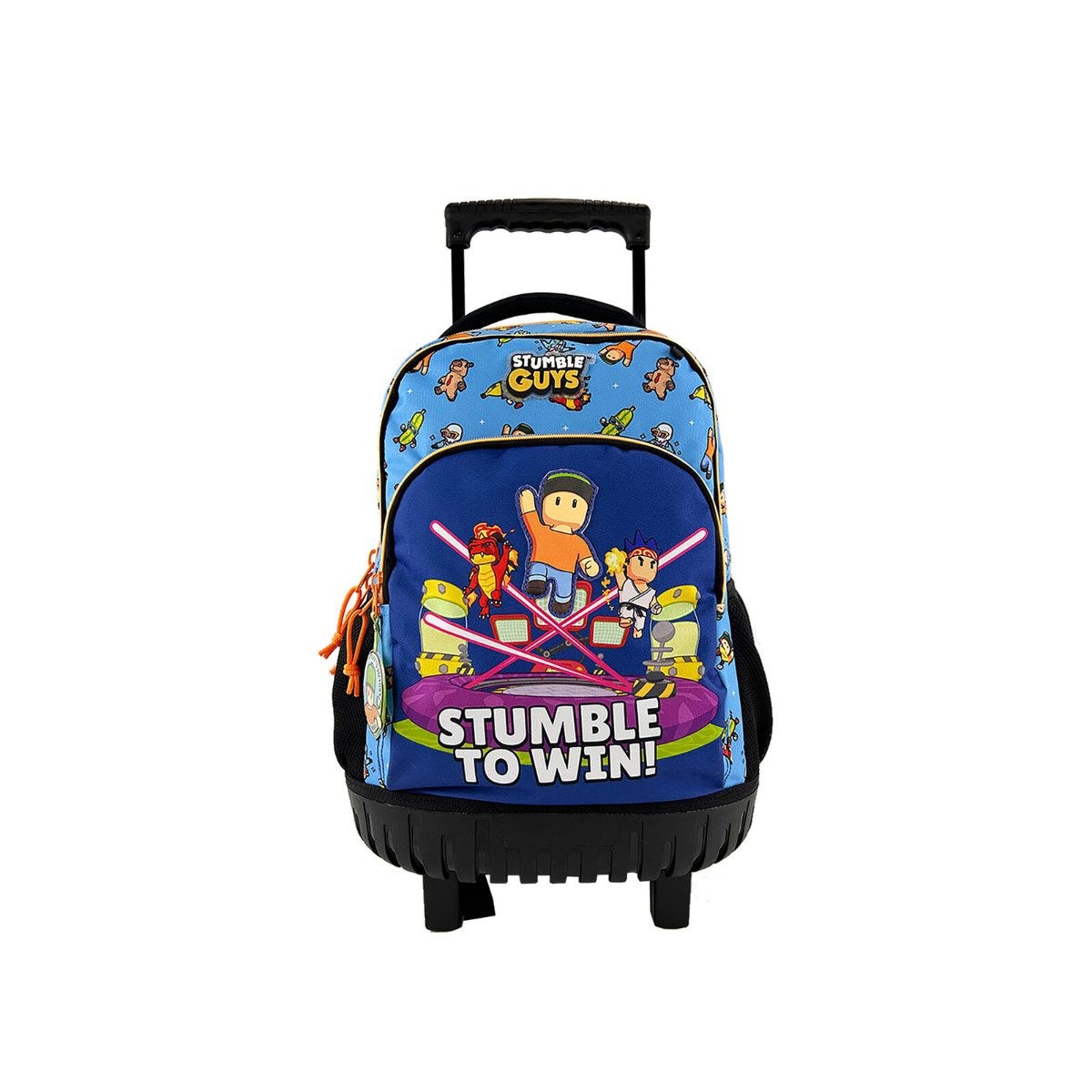 Stumble Guys Trolley Mochila Trolley Rucksack mit Rollen Schule Ausflug Reise