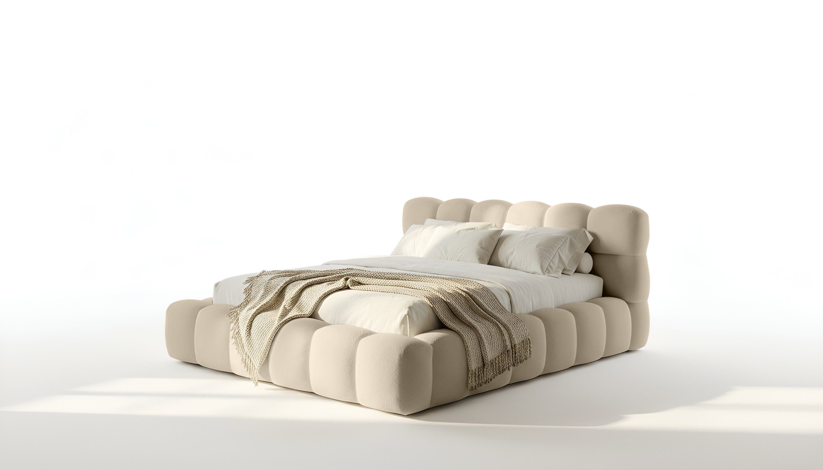thematys Polsterbett CLOUD mit Bettkasten 140x200 160x200 180x200 200x200cm (hochwertiger Cord-Stoff in vielen Farben Grafit Grau Weiß Beige Kreme, Inklusive La – Bild 4 von 5