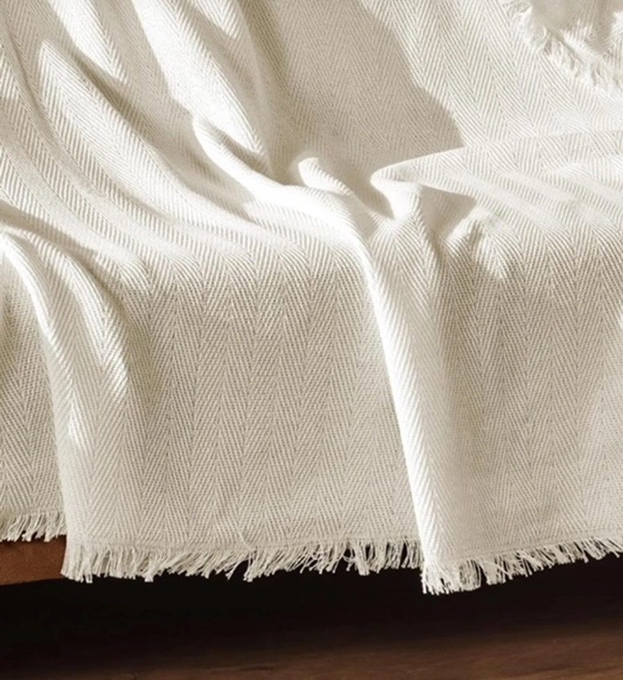 Wohndecke Wohndecke Mea in Creme 100% günstig online kaufen