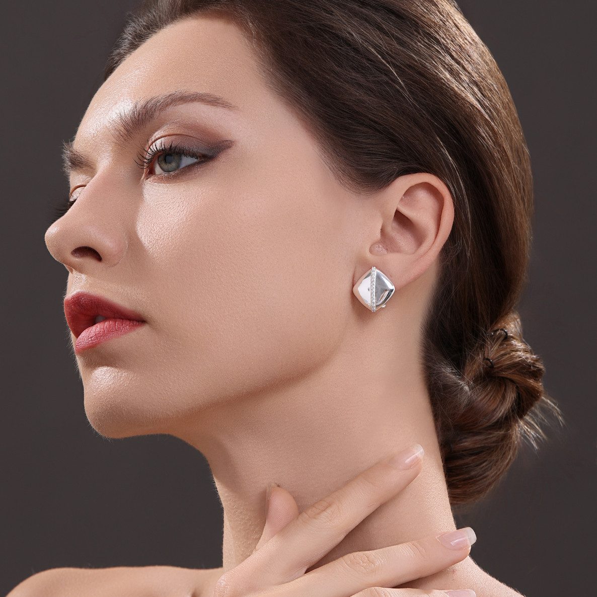 Sternvoll Paar Ohrclips Schmerzfreie Clip-On Ohrringe, schmerzfreie Ohrclips - 925 Sterling Silber