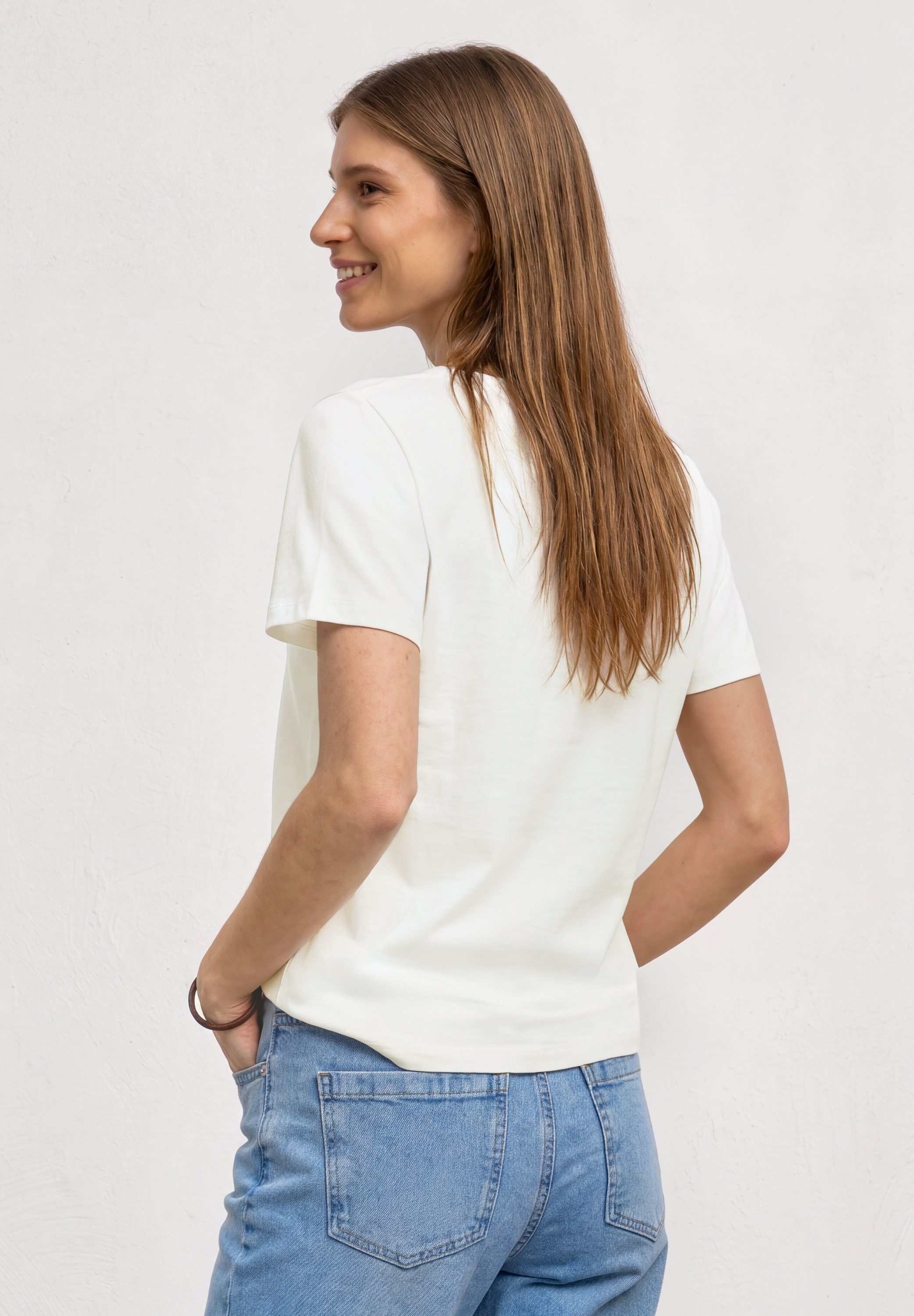 STREET ONE T-Shirt aus reiner Baumwolle