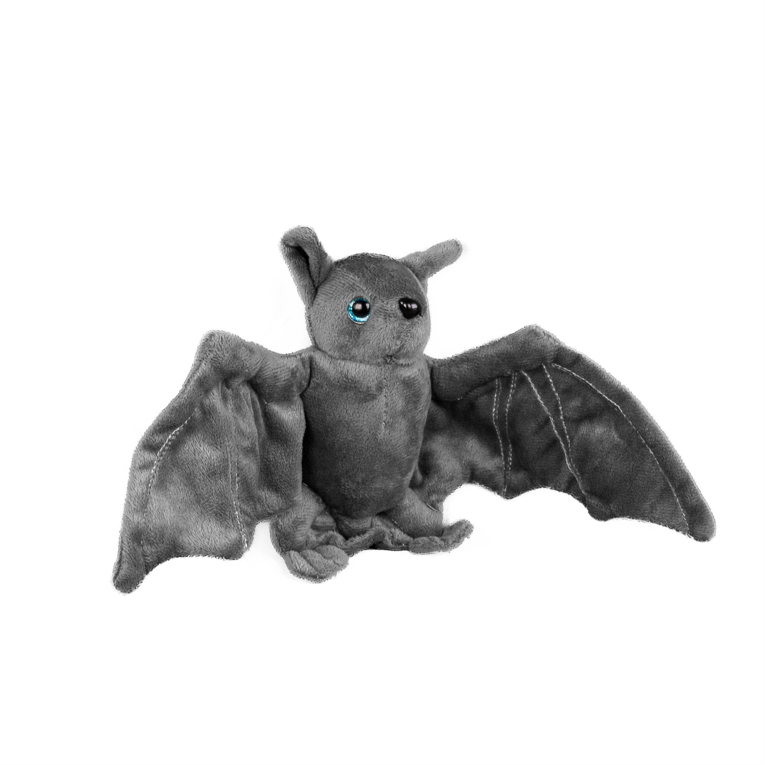 Teddys Rothenburg Kuscheltier Fledermaus grau/blau 15 x 30 cm Plüschfledermaus