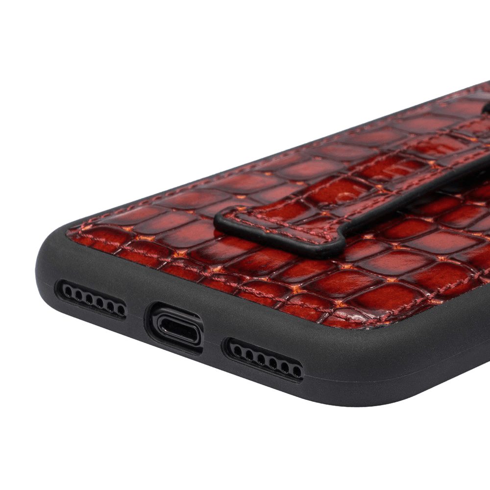 GOLDBLACK Handyhülle GOLDBLACK iPHONE 11 PRO LEDERHÜLLE MIT FINGERSCHLAUFE MILANO-Design