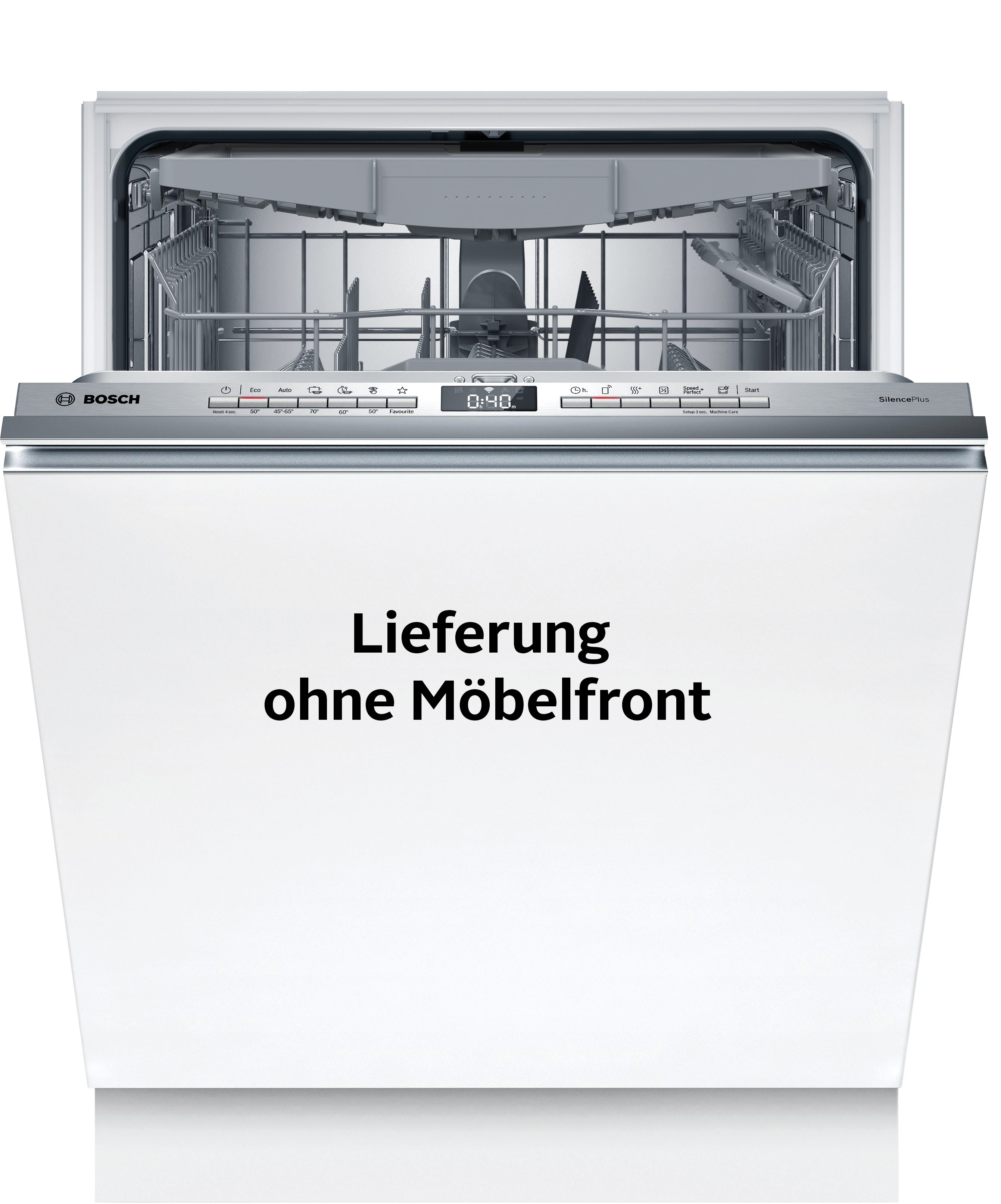 BOSCH vollintegrierbarer Geschirrspüler XXL, Serie 4 SBH4ECX28E, 14 Maßgedecke, Automatische Türöffnung für Effizienz, Rack Matic & flexible Körbe