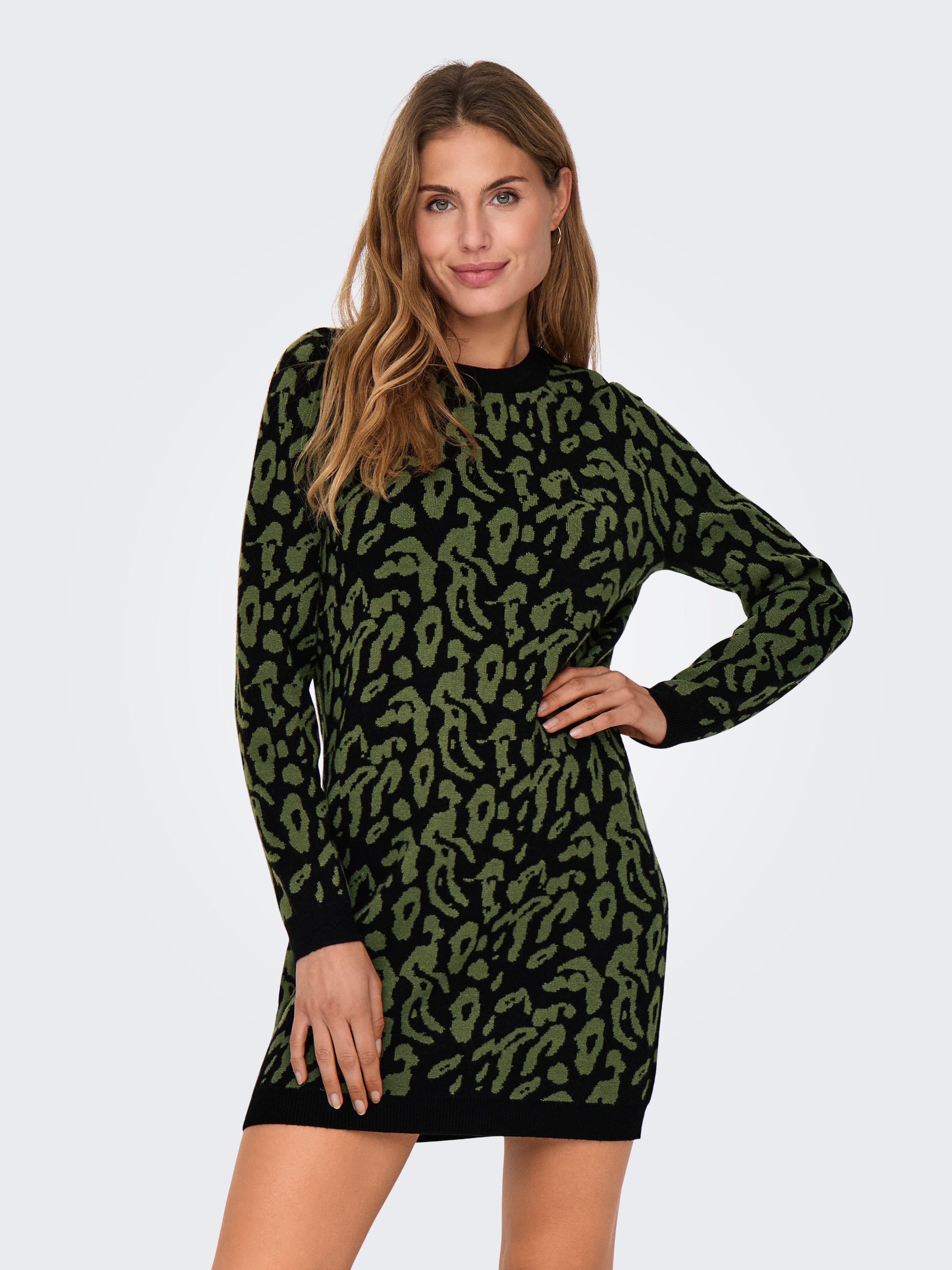 ONLY Strickkleid ONLJENNI LS ANIMAL DRESS günstig online kaufen