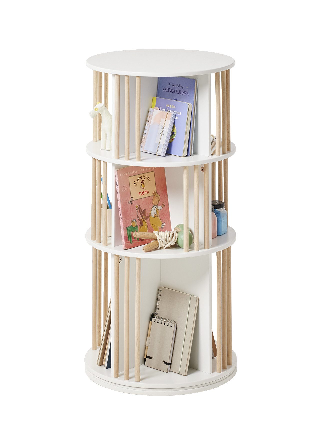 vertbaudet Bücherregal Drehbares Kinderzimmer Bücherregal mit 3 Fächern günstig online kaufen