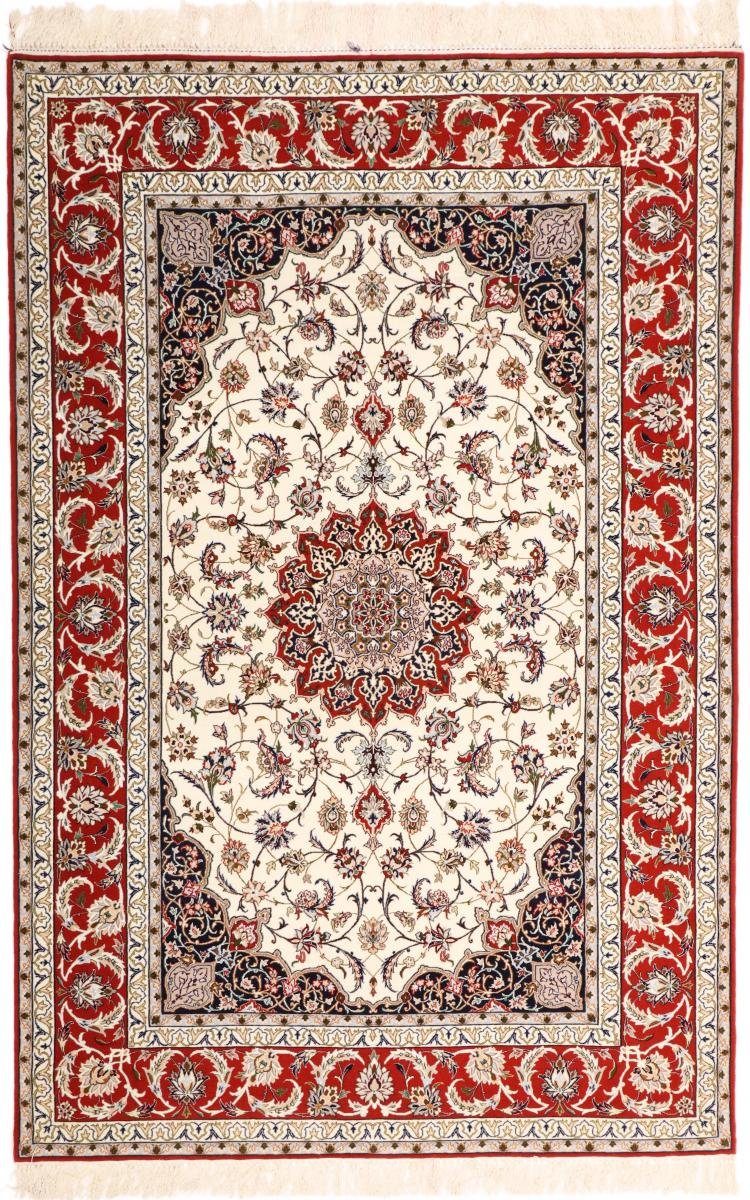 Orientteppich Trading, Nain Orientteppich, Höhe: 160x244 mm 6 rechteckig, Seidenkette Handgeknüpfter Isfahan