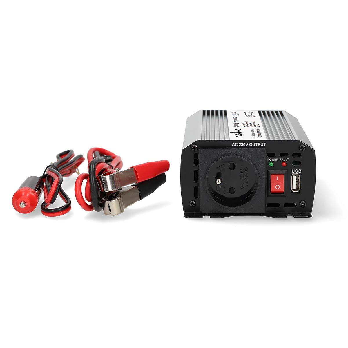 Nedis Wechselrichter PIM30012EGY, (1 St), USB-Ladefunktion, LED-Statusanzeigen, Lüfter, Schutzfunktionen