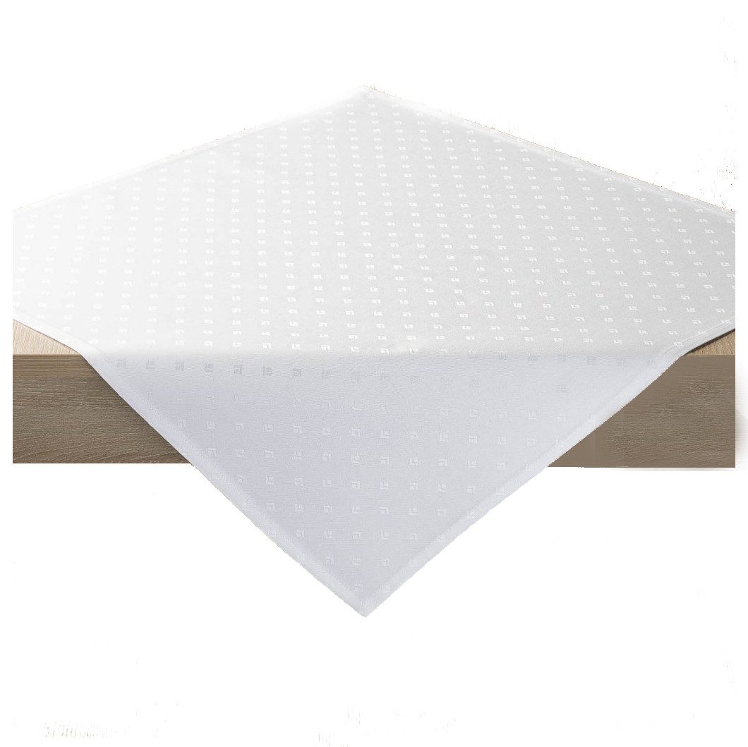 Libusch® Stoffserviette 6 DAMAST-Servietten Leila, weiß, dezentes Muster, Baumwolle, 50x50, (6er-Set, 6 St), Damast 50x50