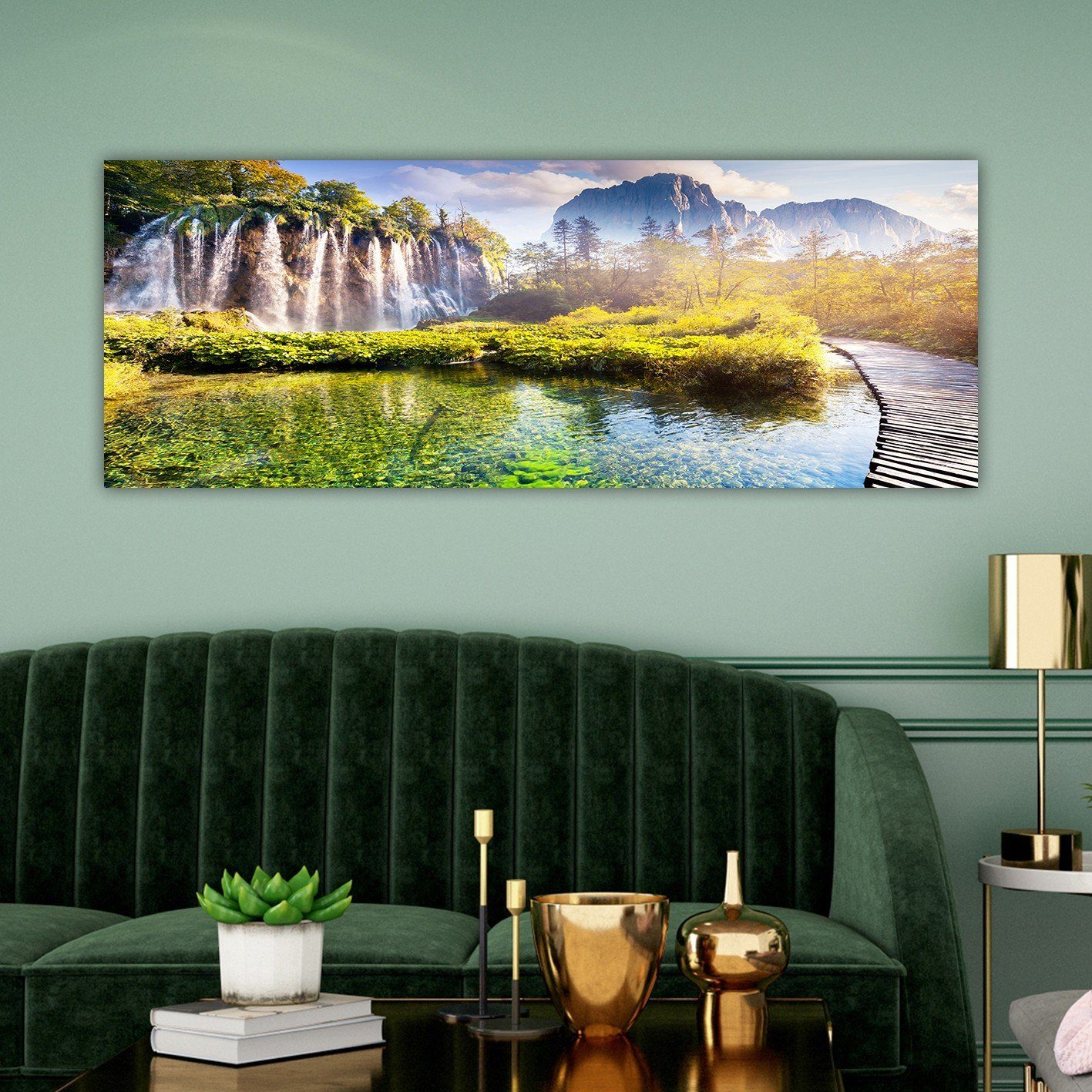 Wallity Leinwandbild TNS1373, Bunt, 30 x 80 cm, 100% Leinwand | Leinwandbilder