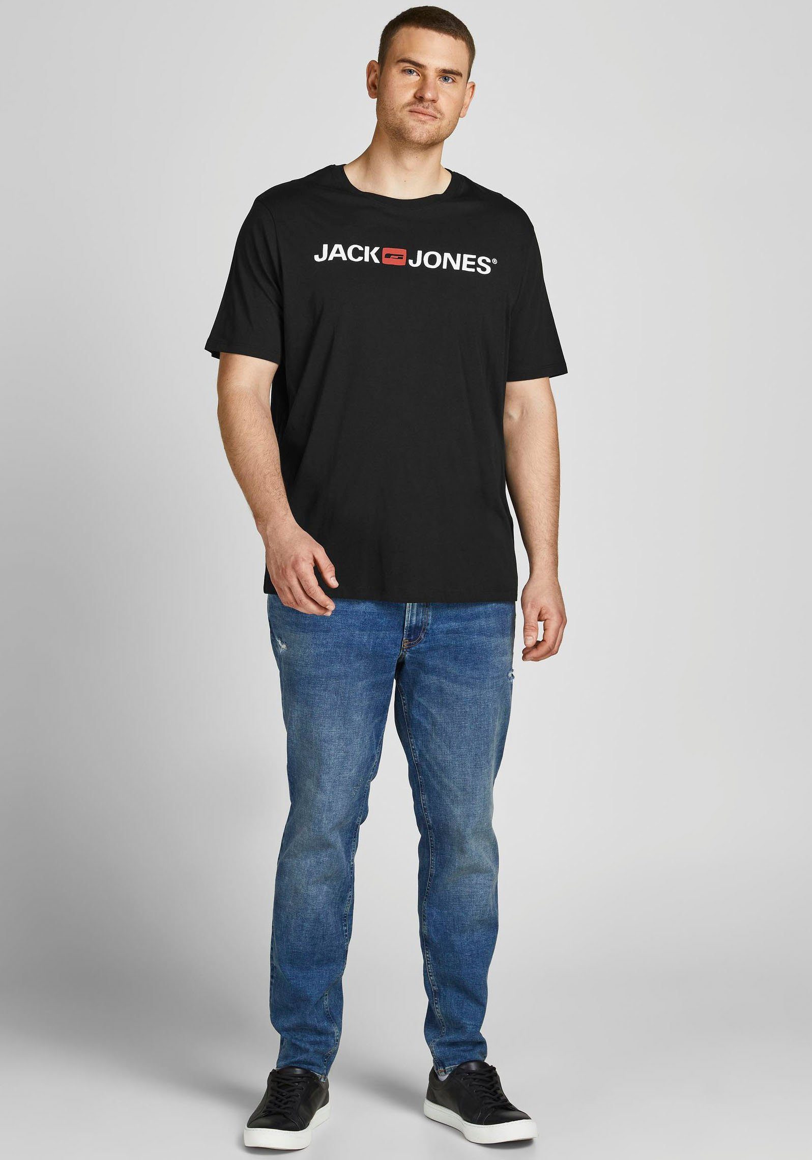 Jack & Jones PlusSize T-Shirt CORP mit Print und bequemem Rundhals bedruckt, modisch, regular fit, Baumwolle, Rundhals – Bild 4 von 5