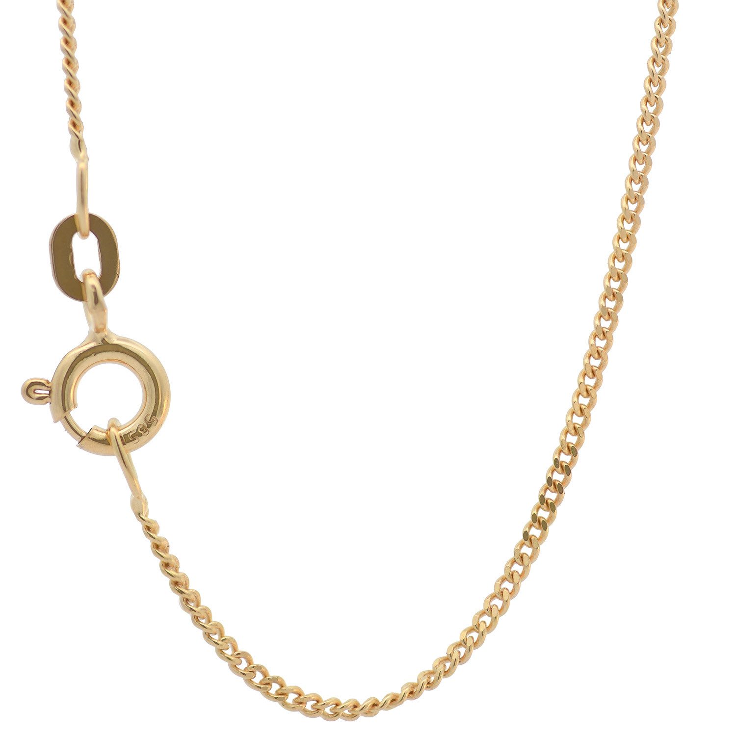 HOPLO Panzerkette Goldkette Panzerkette Halskette Breite 1,2 mm 36 cm 585-1 günstig online kaufen