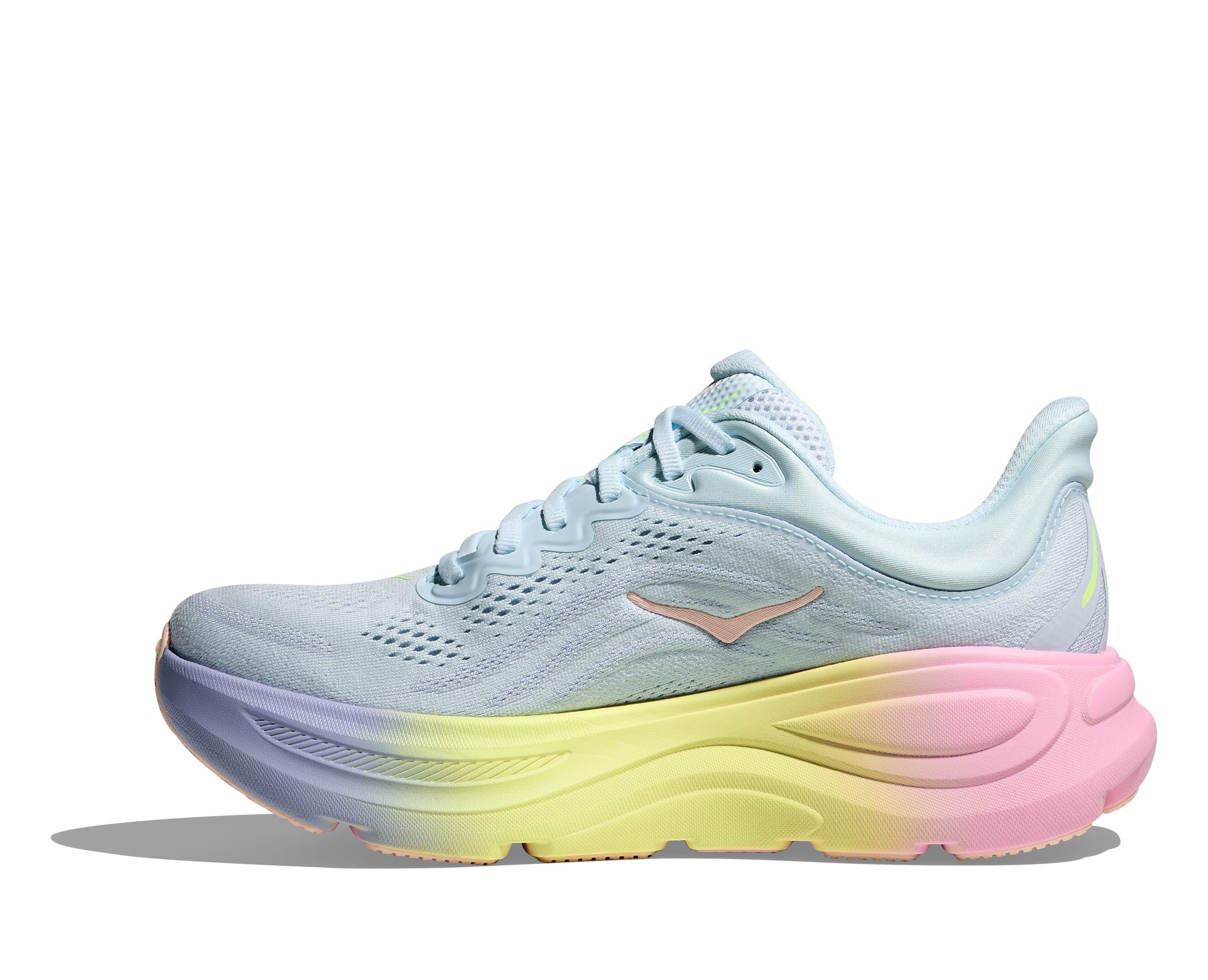 Hoka One One BONDI 9 Laufschuh atmungsaktives Mesh-Obermaterial, Laufsohle aus Gummi und EVA