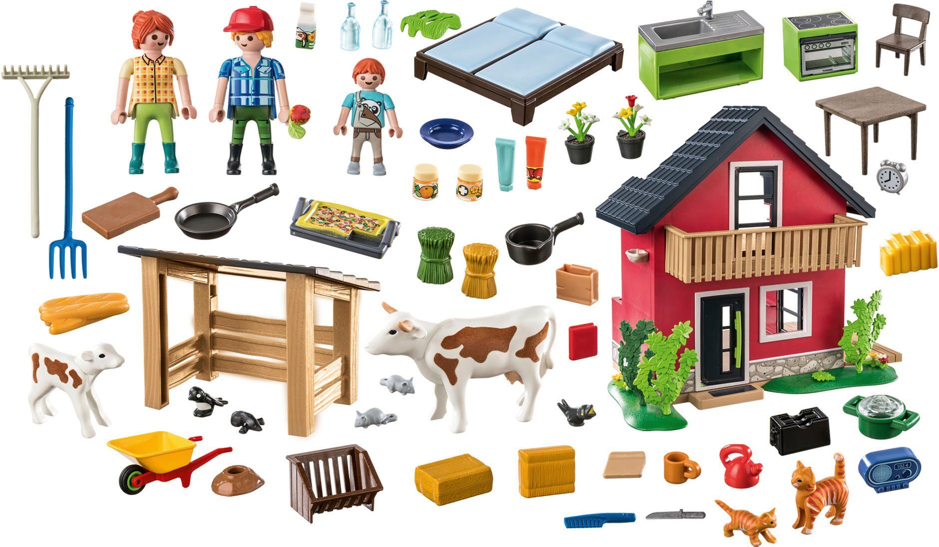 Playmobil® Konstruktions-Spielset Bauernhaus (71248), Country, aus Material; Germany in Made recyceltem teilweise