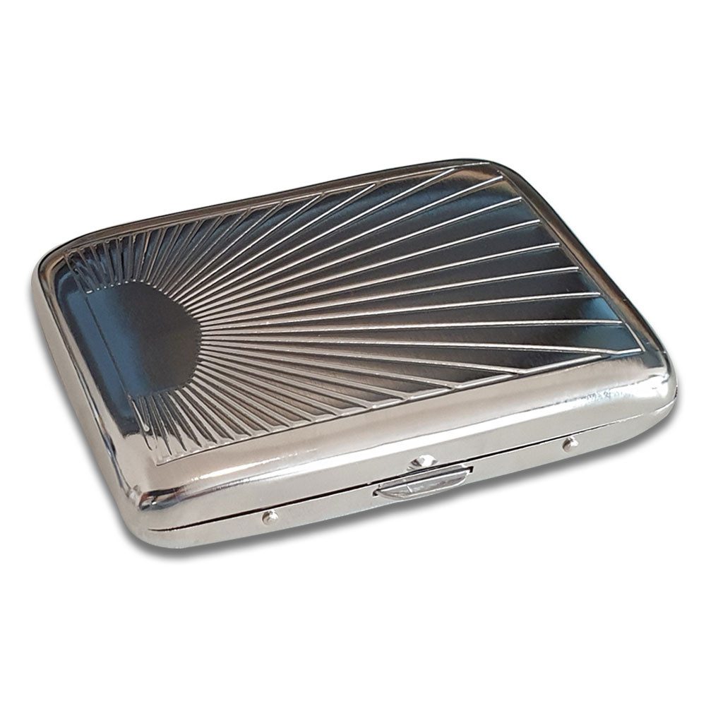 Coumo Sammleretui Zigarettenetui, Venetian Design, Antik Dekor, Fabe: Silber, Metall
