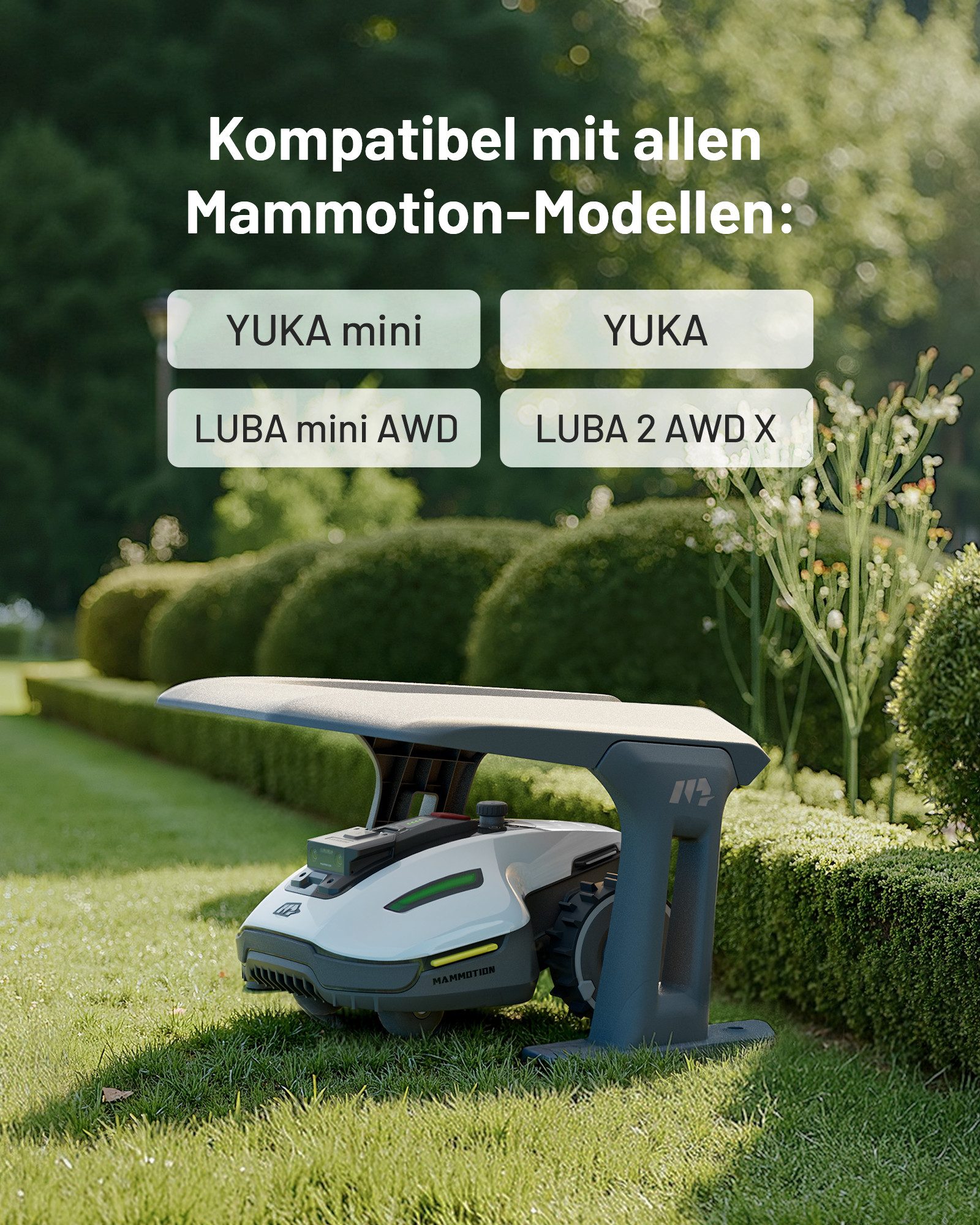 Mammotion Mähroboter-Garage, für Rasenmähroboter, (Rasenmäher-Schutzhülle), Winddicht, Regenfest, Sonnenfest, 709 x 762 x 441 mm, Grauschwarz