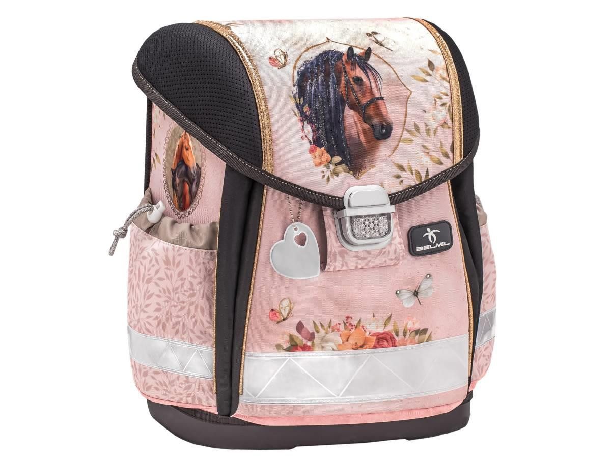 Belmil Schulranzen "Classy" 2026 Set 1. Klasse neue Designs, Pferd, 4tlg. Set ab 1. Klasse, Grundschule, Einschulung, für Mädchen