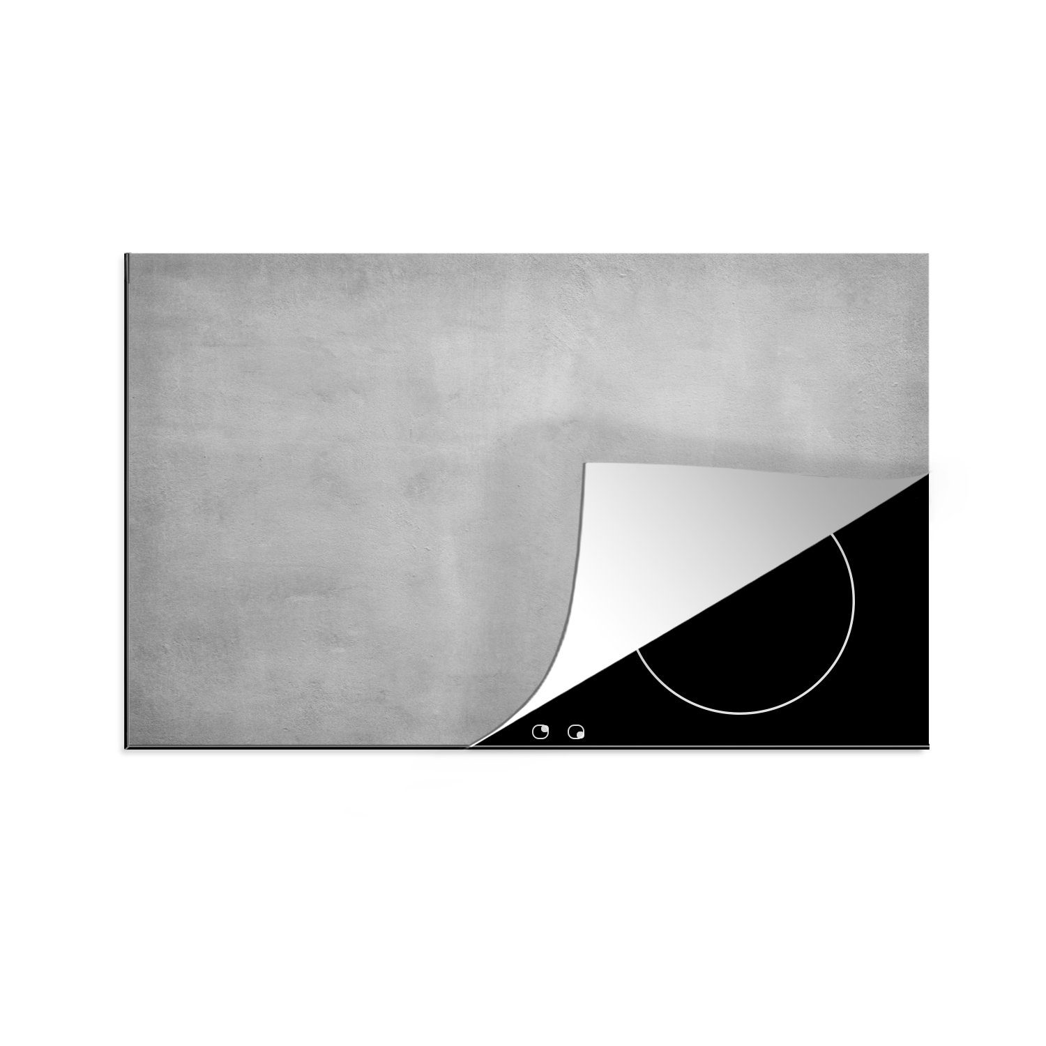 MuchoWow Herdblende-/Abdeckplatte textur-aus-grauem-beton-4cssfgrn-v2, Vinyl, (1 tlg), 81x52 cm, Induktionskochfeld Schutz für die küche, Ceranfeldabdeckung