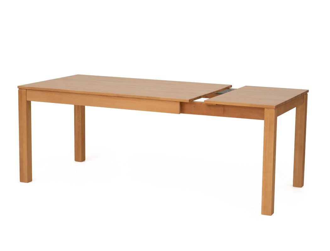expendio Essgruppe Karlo Flavia Spar-Set, (komplette Tischgruppe, 160(260)x90 bianco 8 cm massiv Eiche Hera 2XL, + Stühle 5-tlg), braun Tisch