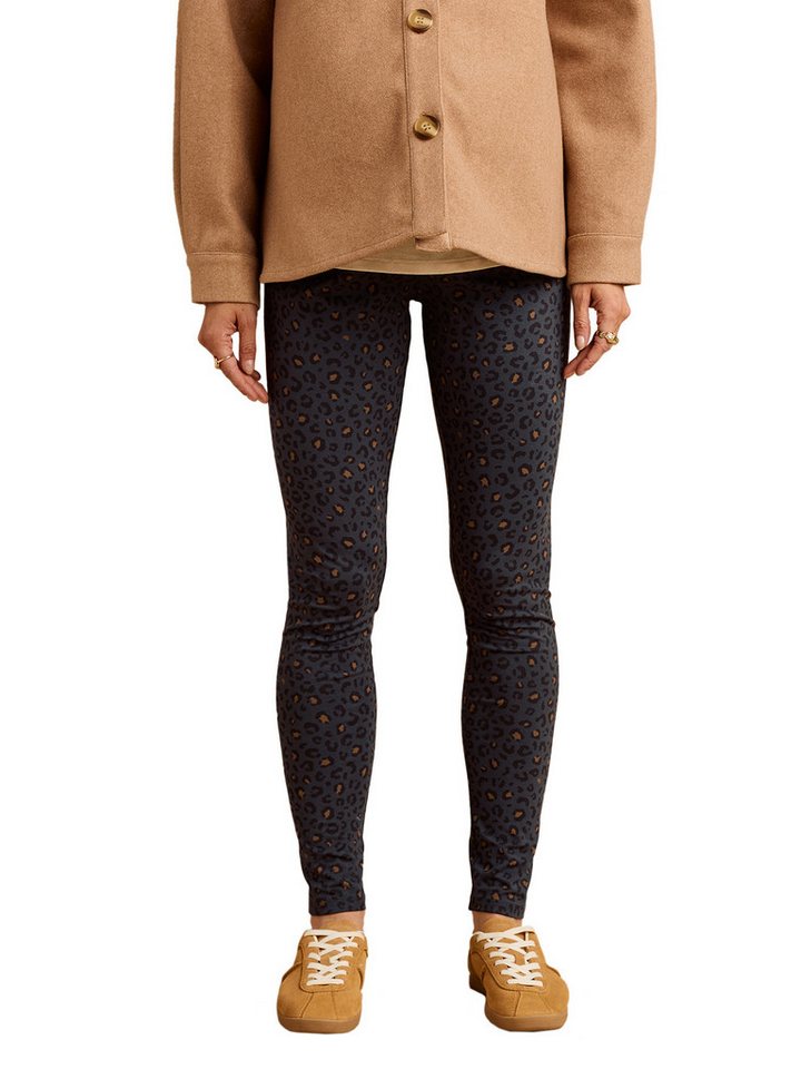 Envie de Fraise Umstandsleggings Umstands-Leggings, Bio-Baumwolle Leopardenmuster, Dehnbund