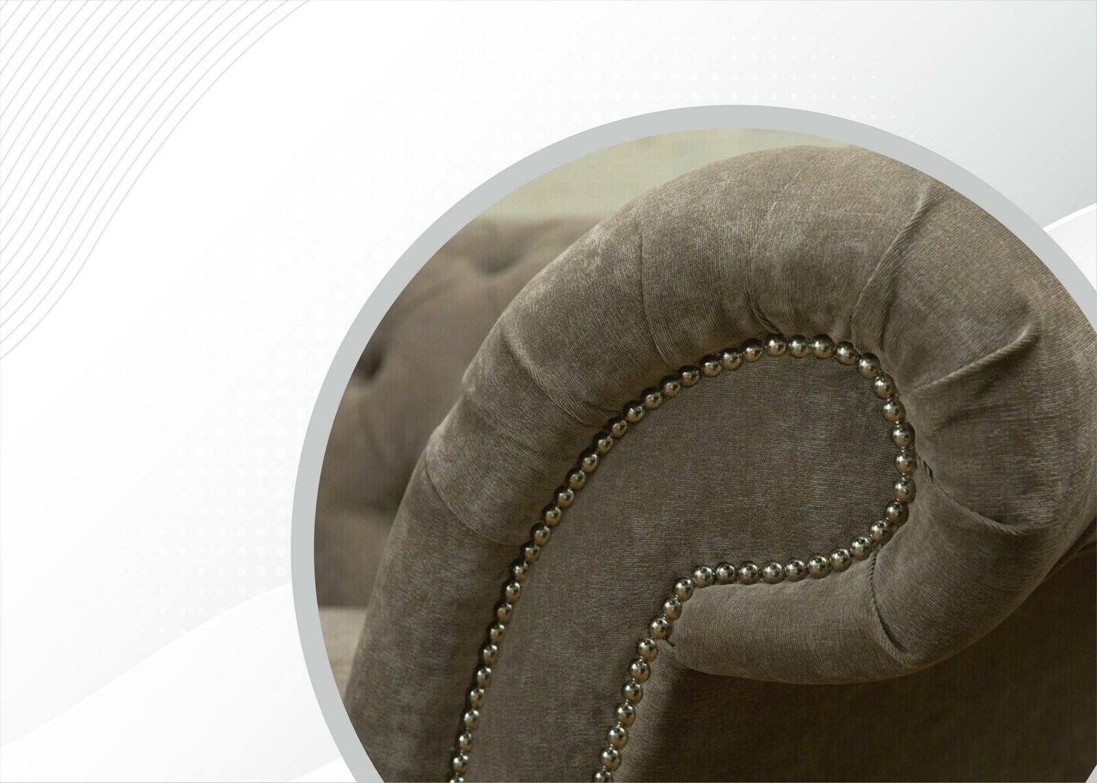 in Möbel, Made modernes Chesterfield Luxus Design Europe Beiger JVmoebel 3-Sitzer Chesterfield-Sofa