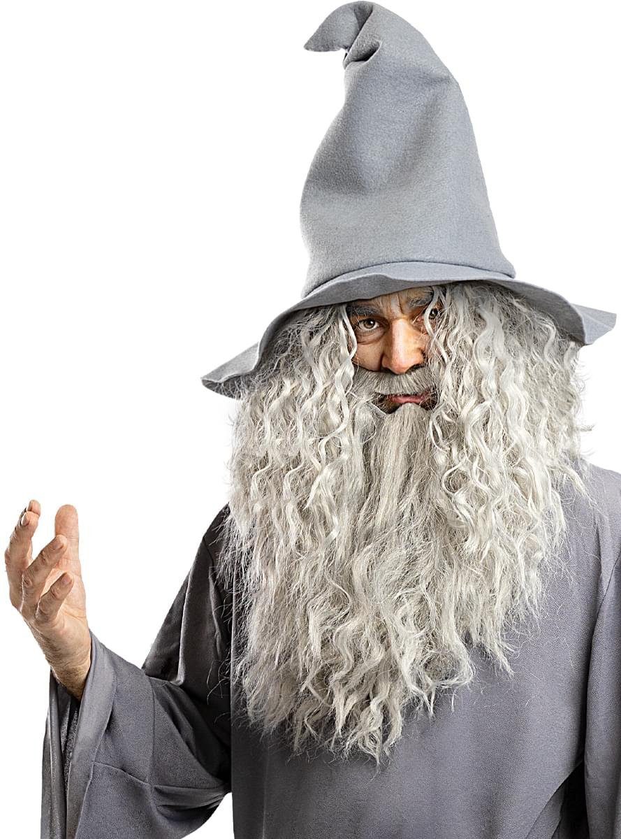 Kostüm-Perücke Herr der Ringe Gandalf Kostüm Perücke & Bart Karne