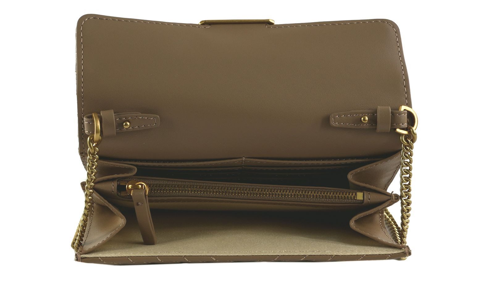PINKO Umhängetasche Mini Icon Wallet C Nappa Chevron, aus echtem Schafsleder
