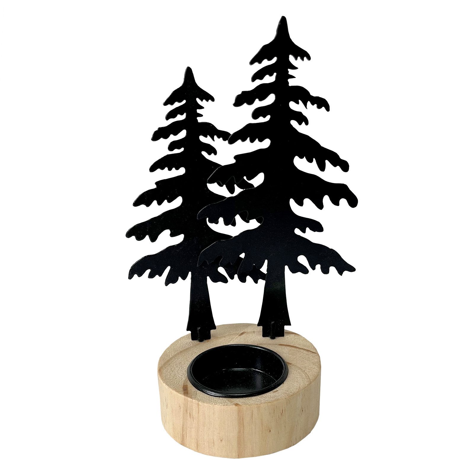 HTI-Living Teelichthalter Teelichthalter Wald Schwarz (Stück, 1 St., 1 Teel günstig online kaufen