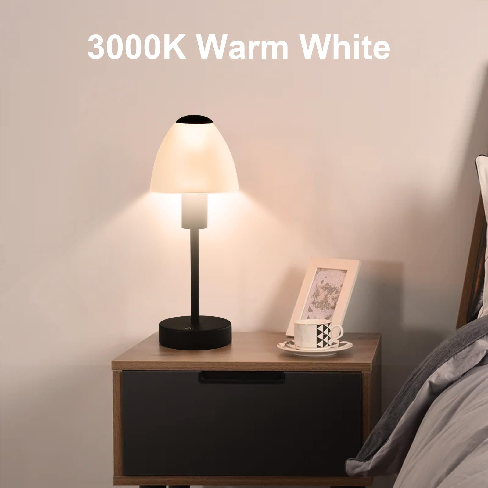 LQWELL Schreibtischlampe Touch Tischleuchte Kabellos Nachttischlampe Hochwe günstig online kaufen