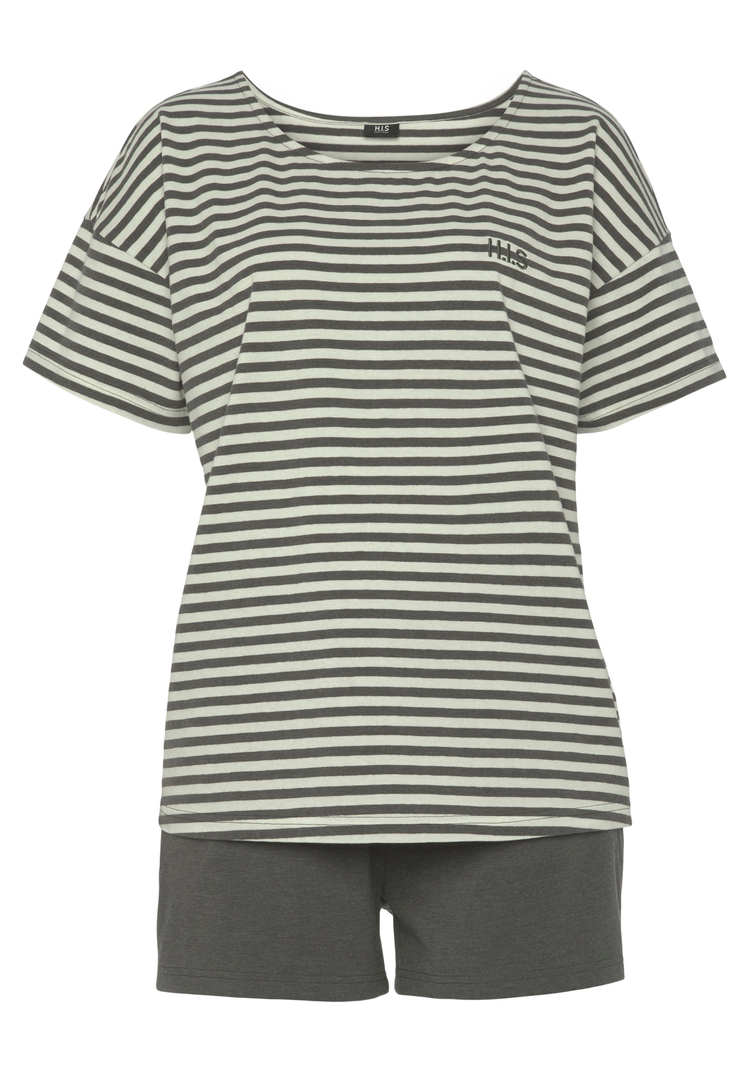 H.I.S Shorty (2 tlg) mit Logostickerei auf der Brust günstig online kaufen