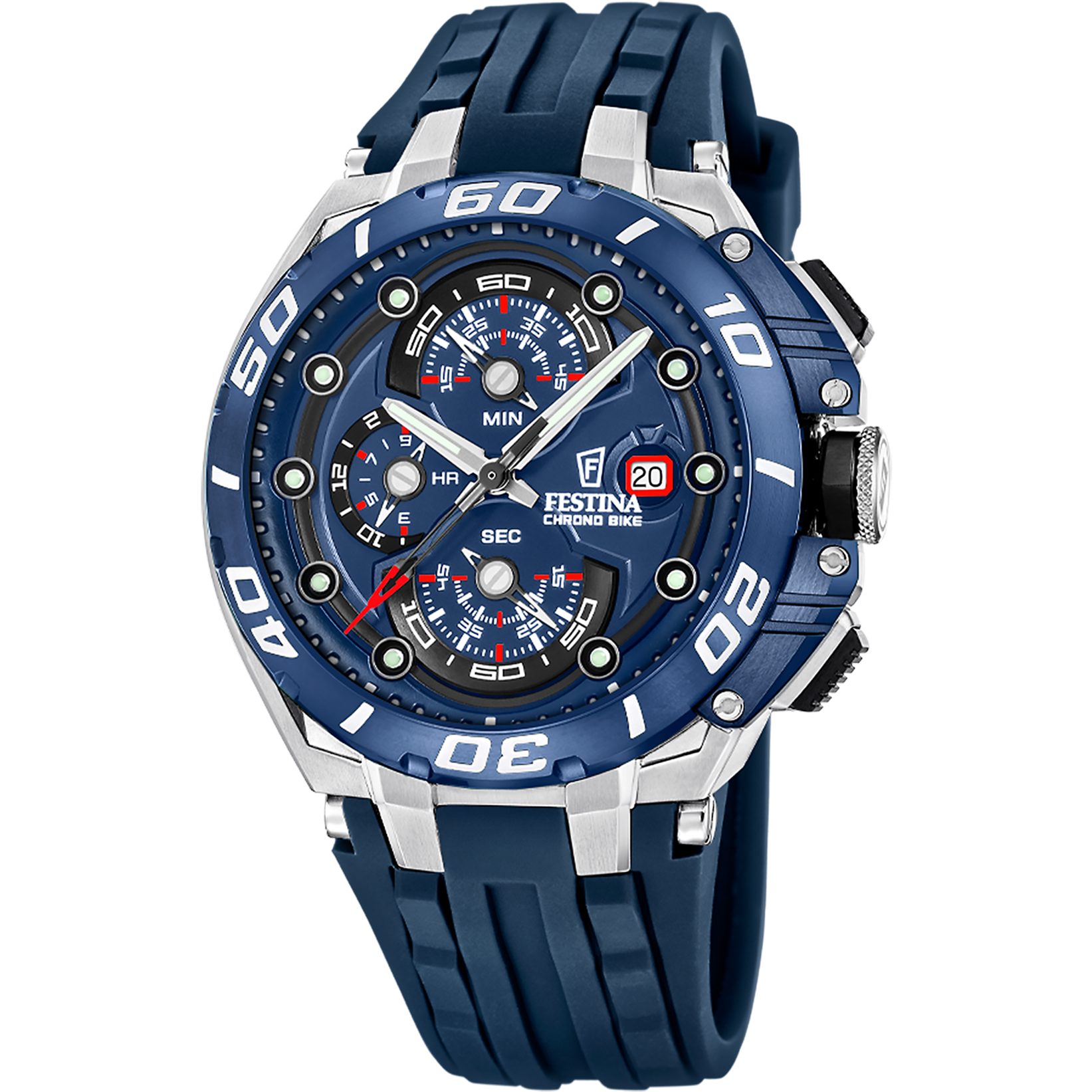 Festina Chronograph Chrono Bike F20755_4, Quarzuhr, Armbanduhr, Herrenuhr, analog, Tag, Stoppfunktion