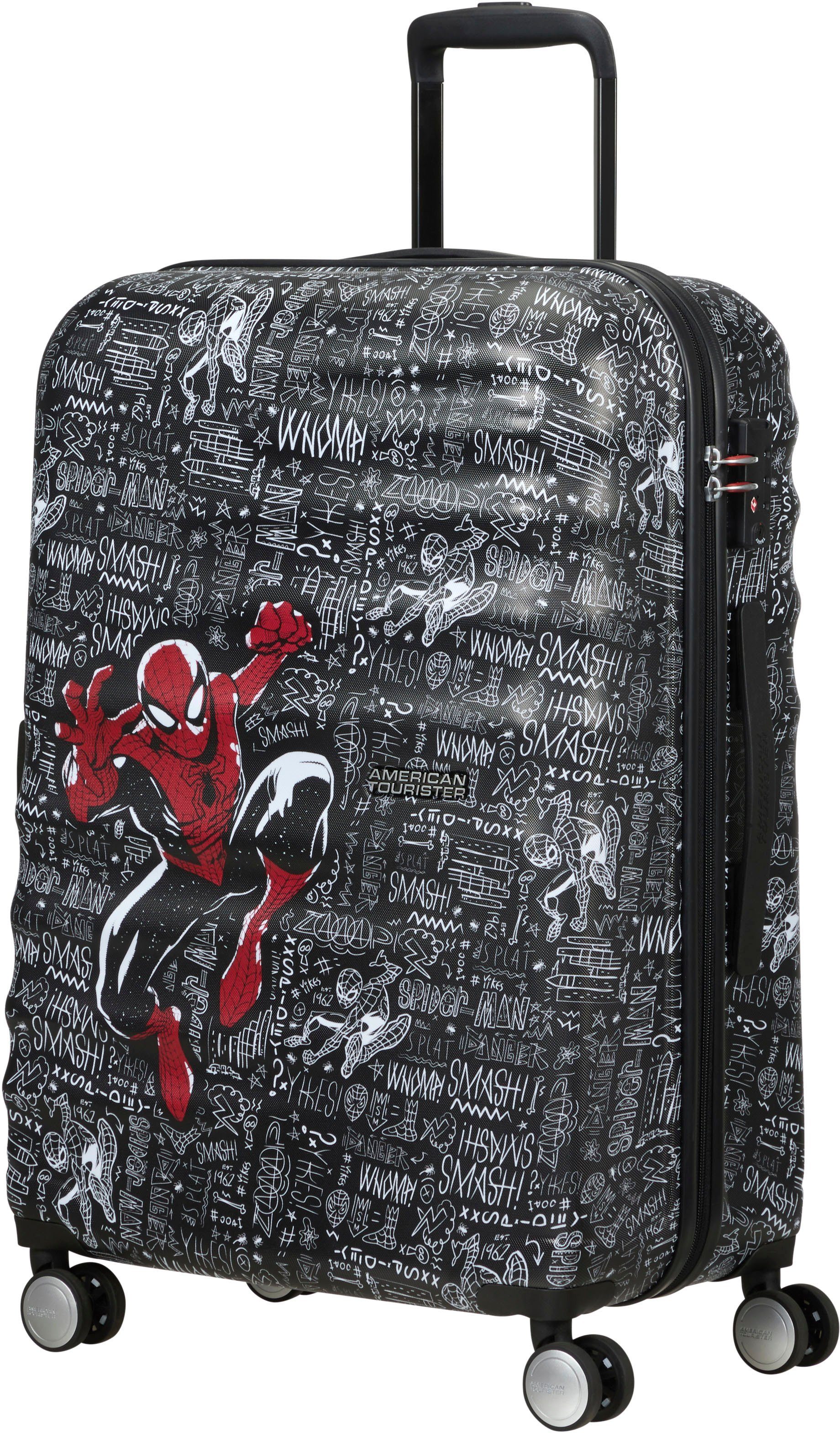sketch, Rollen, Hartschalen-Trolley Material recyceltes 4 spiderman Tourister® cm, American enthält Wavebreaker, 67