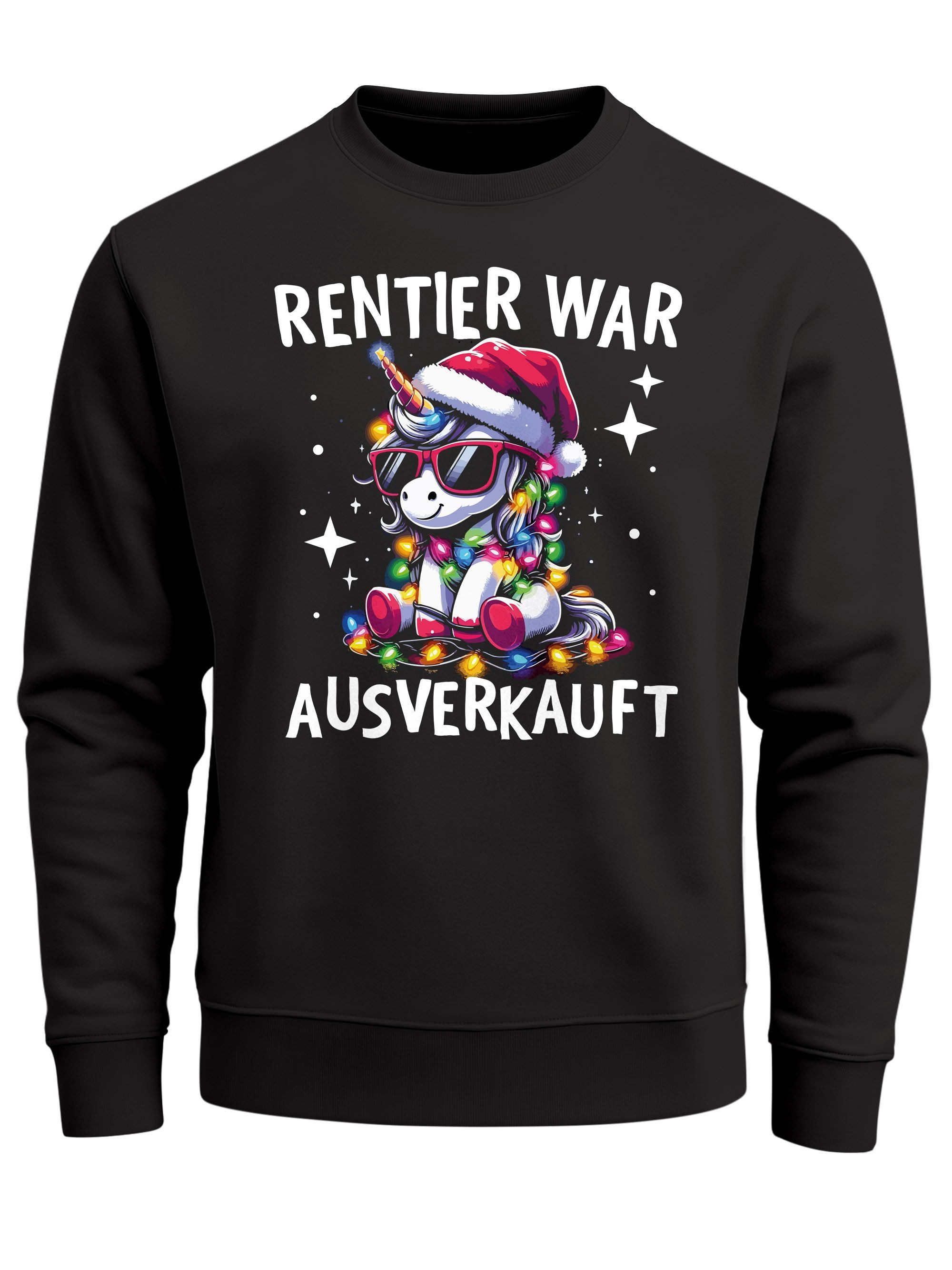 MoonWorks Sweatshirt Sweatshirt Herren Weihnachtspullover Lustig Rentier war ausverkauft
