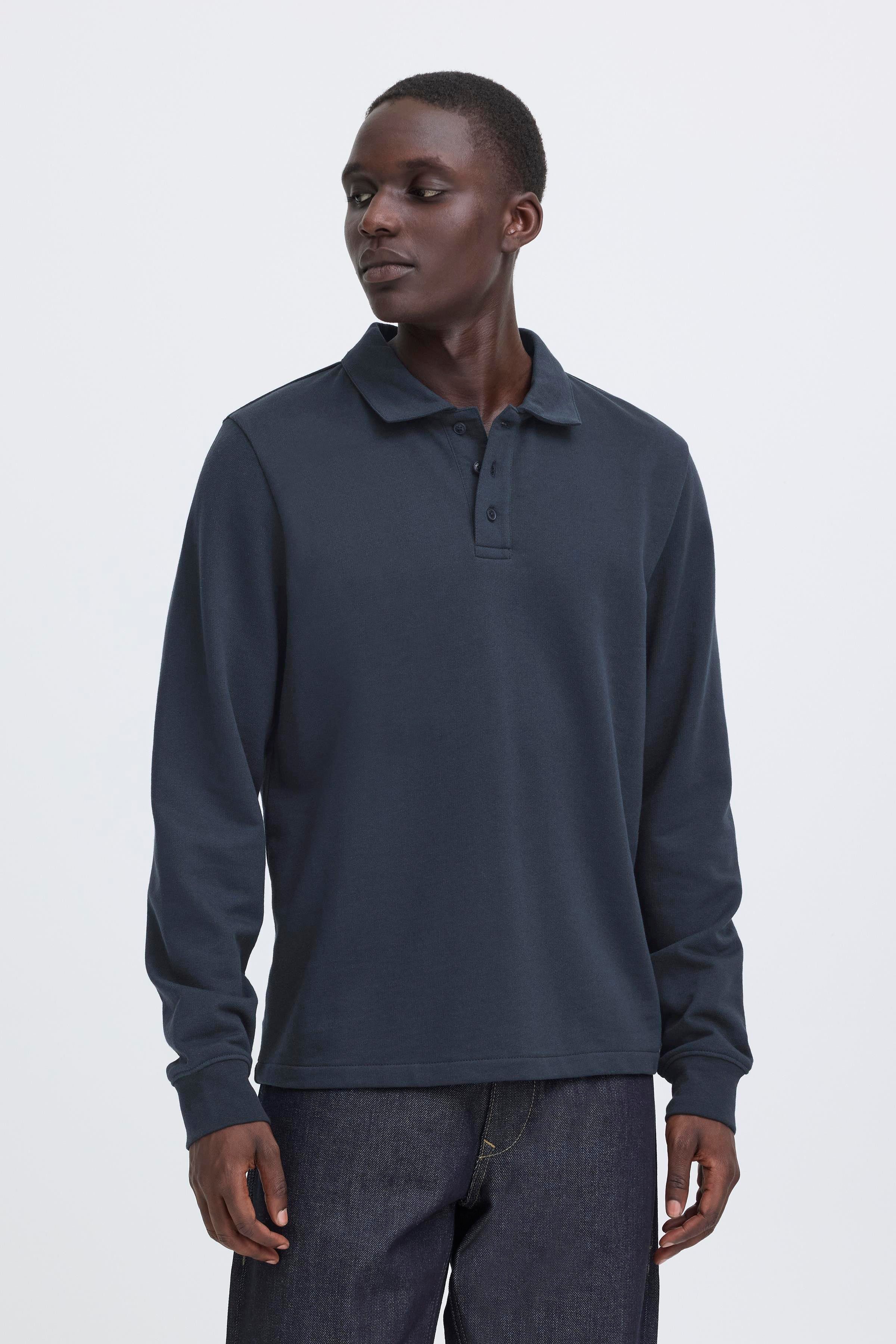Blend Sweatshirt BHBRODY POLO SWEATSHIRT mit Baumwollmischung aus Baumwolle und Polyester, Regular Fit