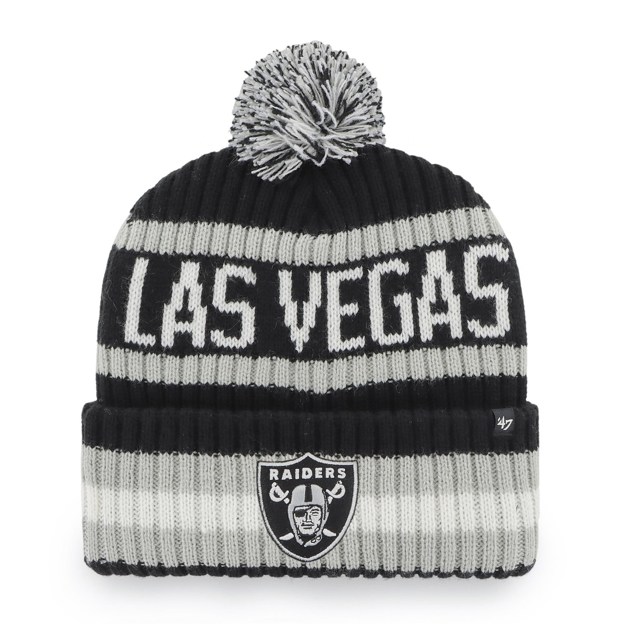 '47 Brand Bommelmütze '47 Brand NFL Beanie Bering '47 Cuff Knit Las Vegas Raiders Black (Beanie, Beanie, Bommelmütze) Bommel