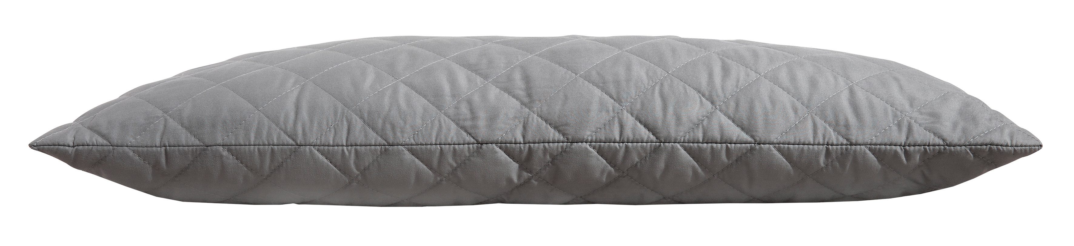 OTTO home Microfaserkissen Clarra, Kopfkissen 40x80 cm, 80x80 cm, Füllung: Polyester, Bezug: Polyester, Rückenschläfer, Seitenschläfer, Kissen in grau