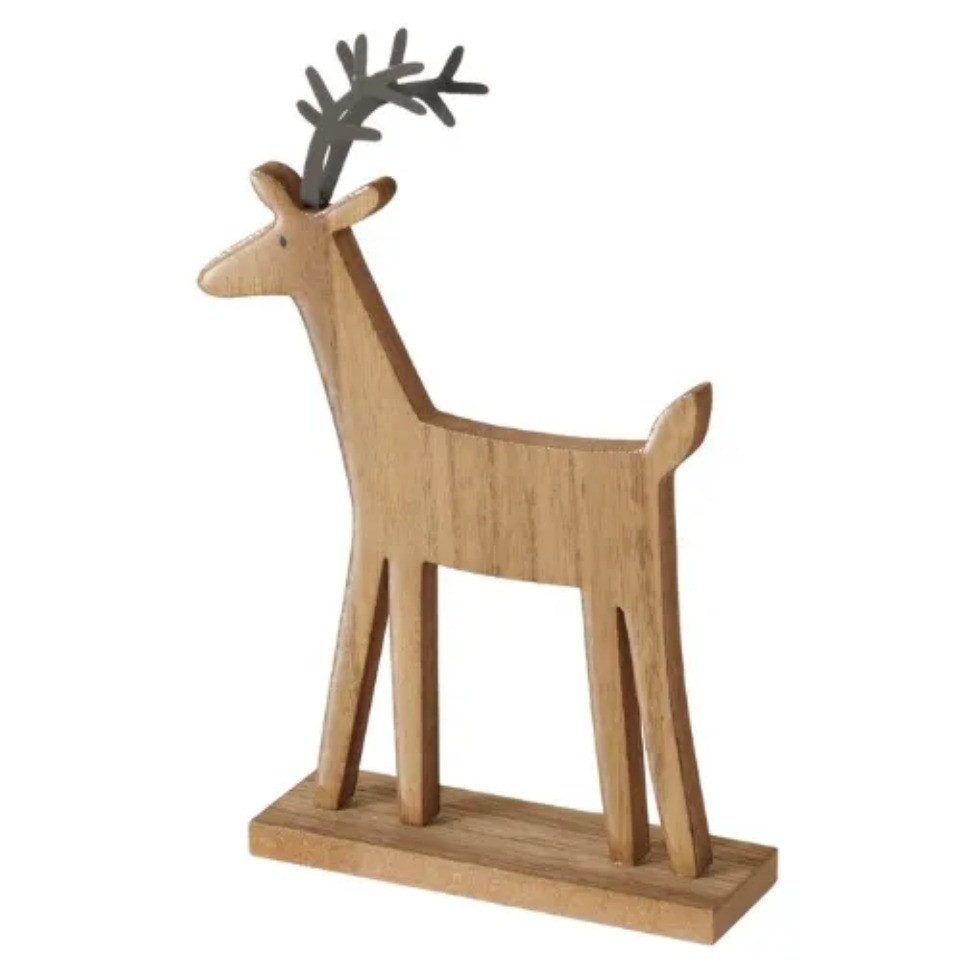 BOLTZE GRUPPE GmbH Dekofigur Hirsch aus Holz H21,5cm braun