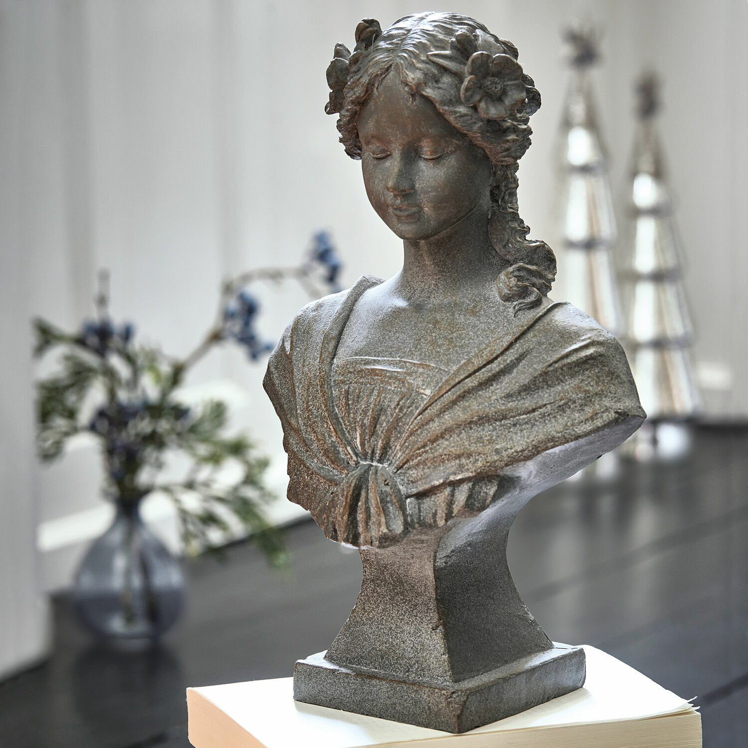 Büste antikbraun Alexandra Mirabeau Dekofigur